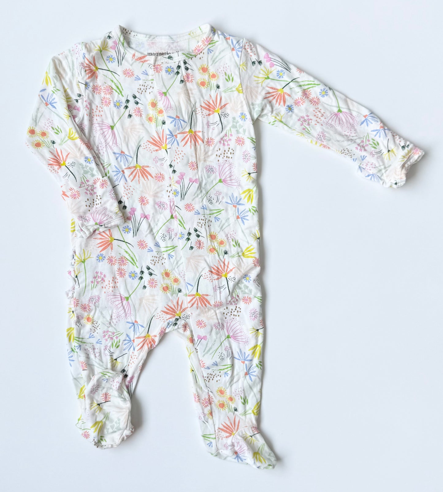 Magnetic Me White & Neon Spring Florals Sleeper (0-3 Months)