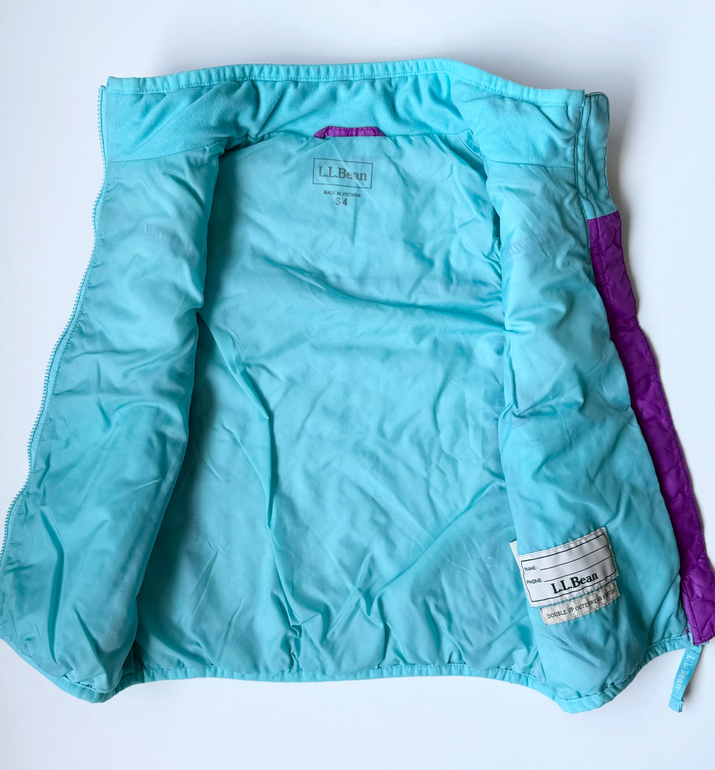 L.L.Bean Purple & Blue Trim Vest (4T)