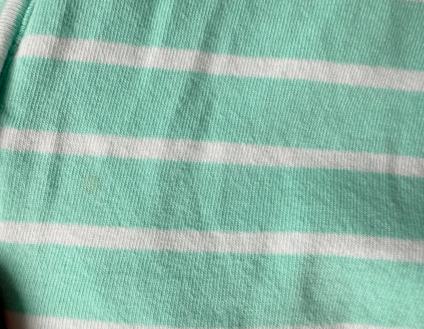 Bonds Wondersuit Aqua & White Stripped Sleeper Romper (12-18 Months)