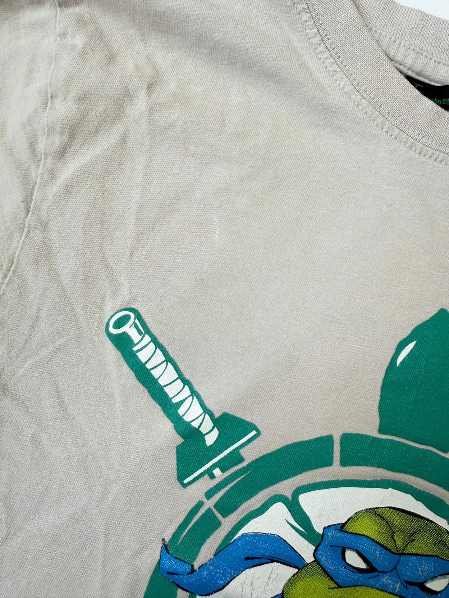 Y2K Vintage Teenage Mutant Ninja Turtles Beige T-Shirt (6-7 Years)