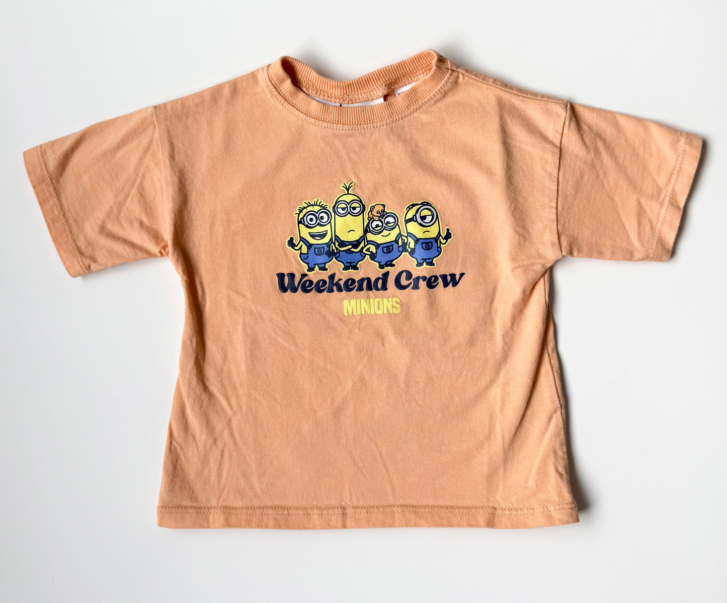 Zara x Despicable Me Minions Orange “Weekend Crew” T-Shirt (18 Months)