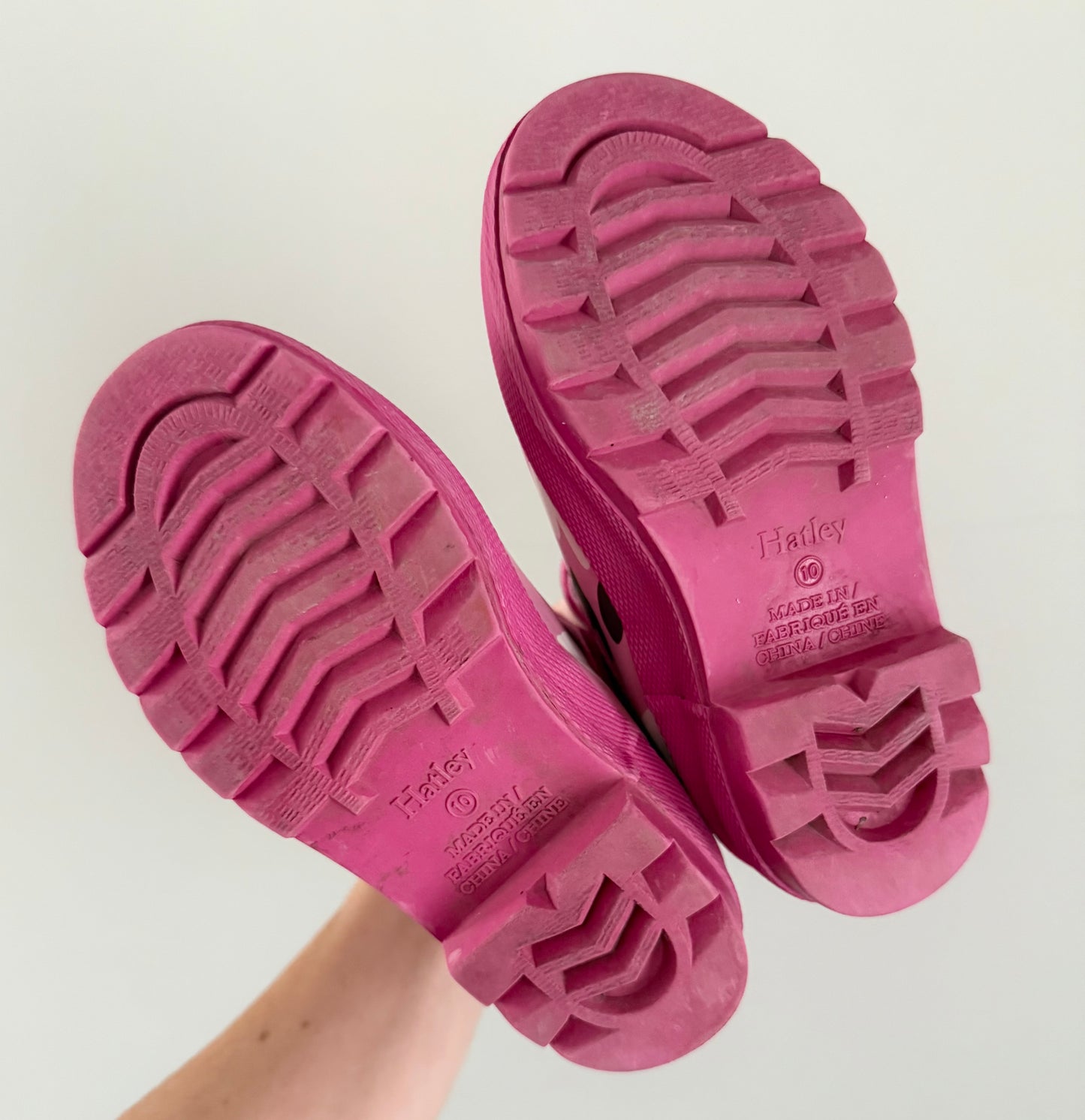 Hatley Pink Hearts Short Rubber Boots (10)