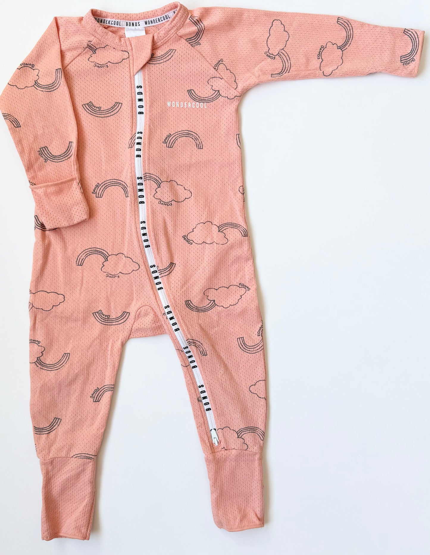 Bonds Wondercool Orange Rainbows Sleeper Romper (6-12 Months)
