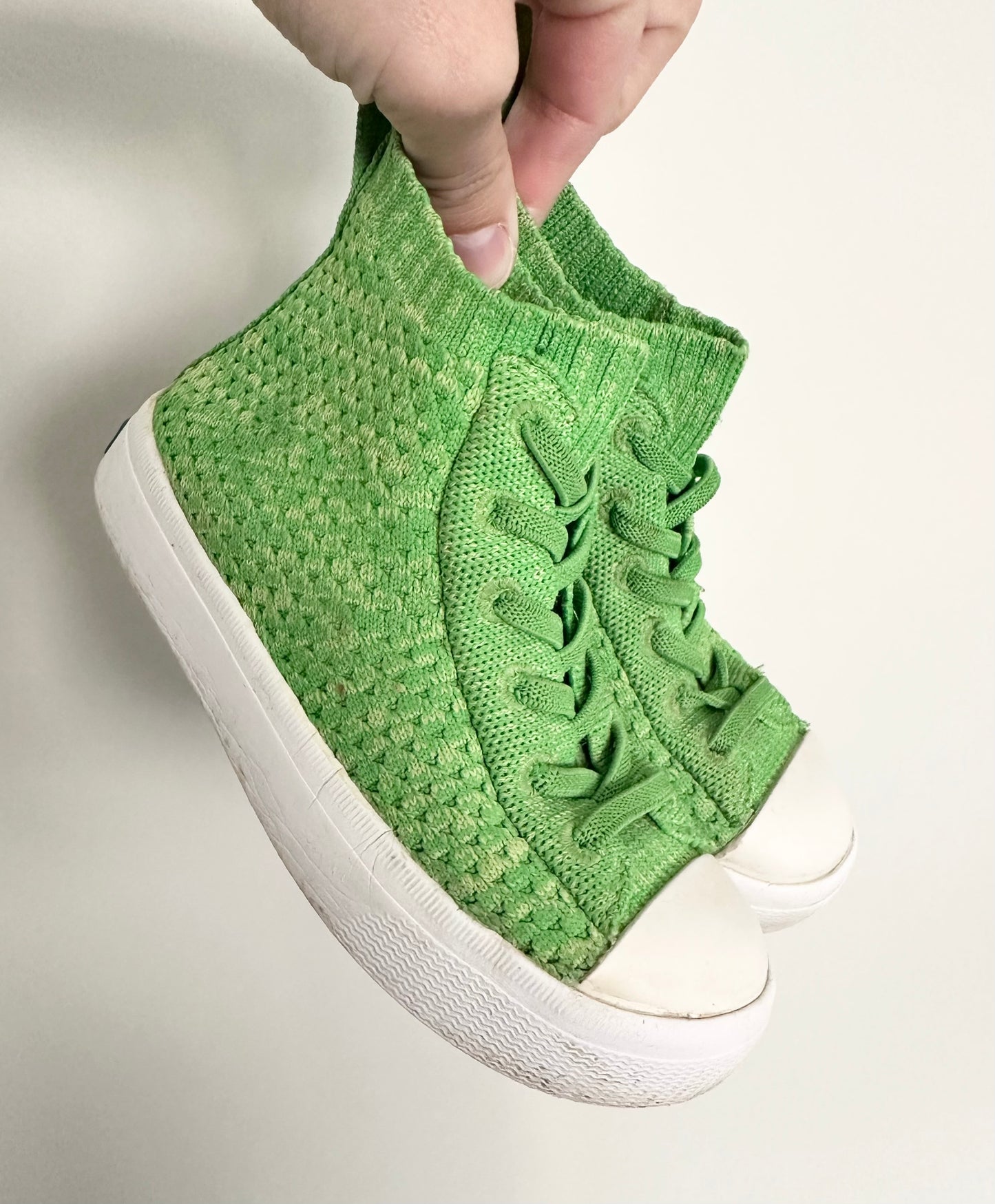 Native Green Knit Mesh Hightop Sneakers (10)