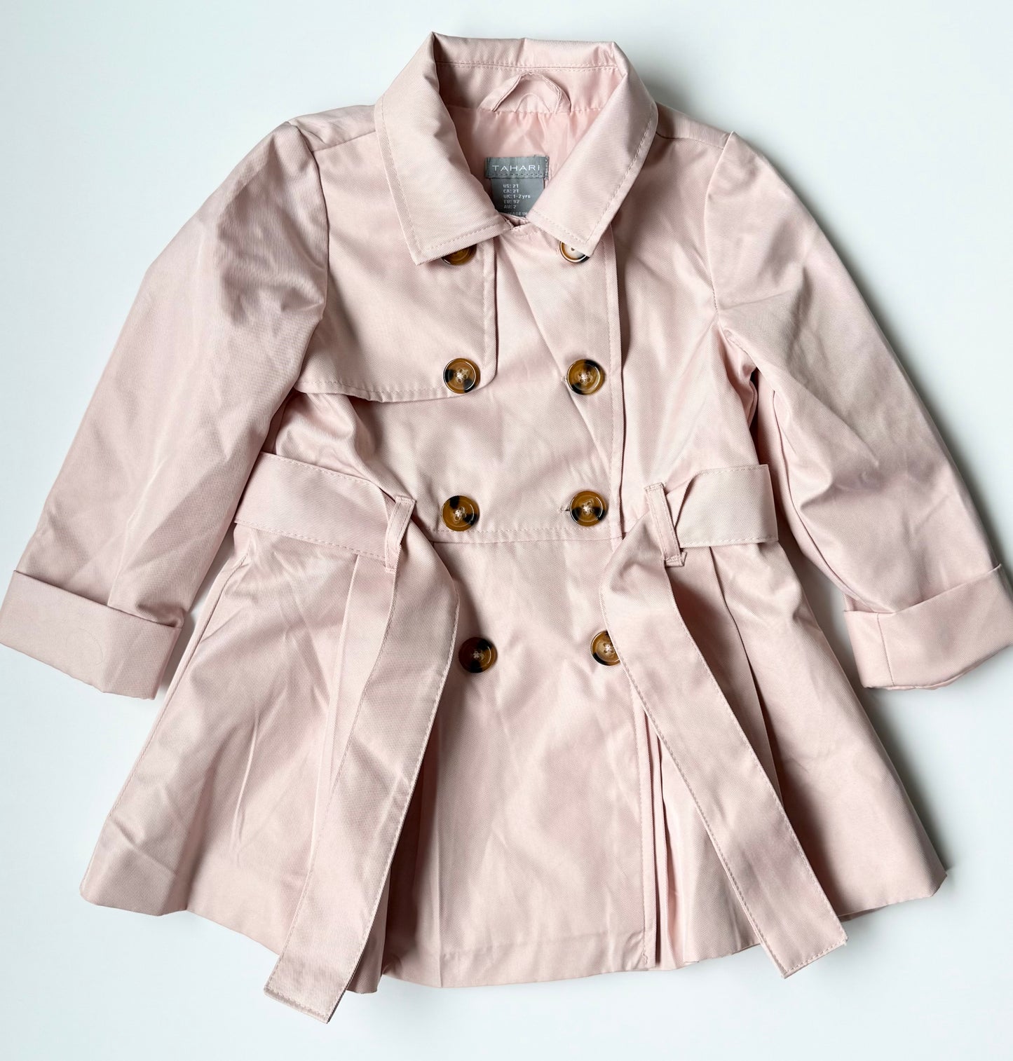 Tahari Pink Fall Trench Coat (2T)