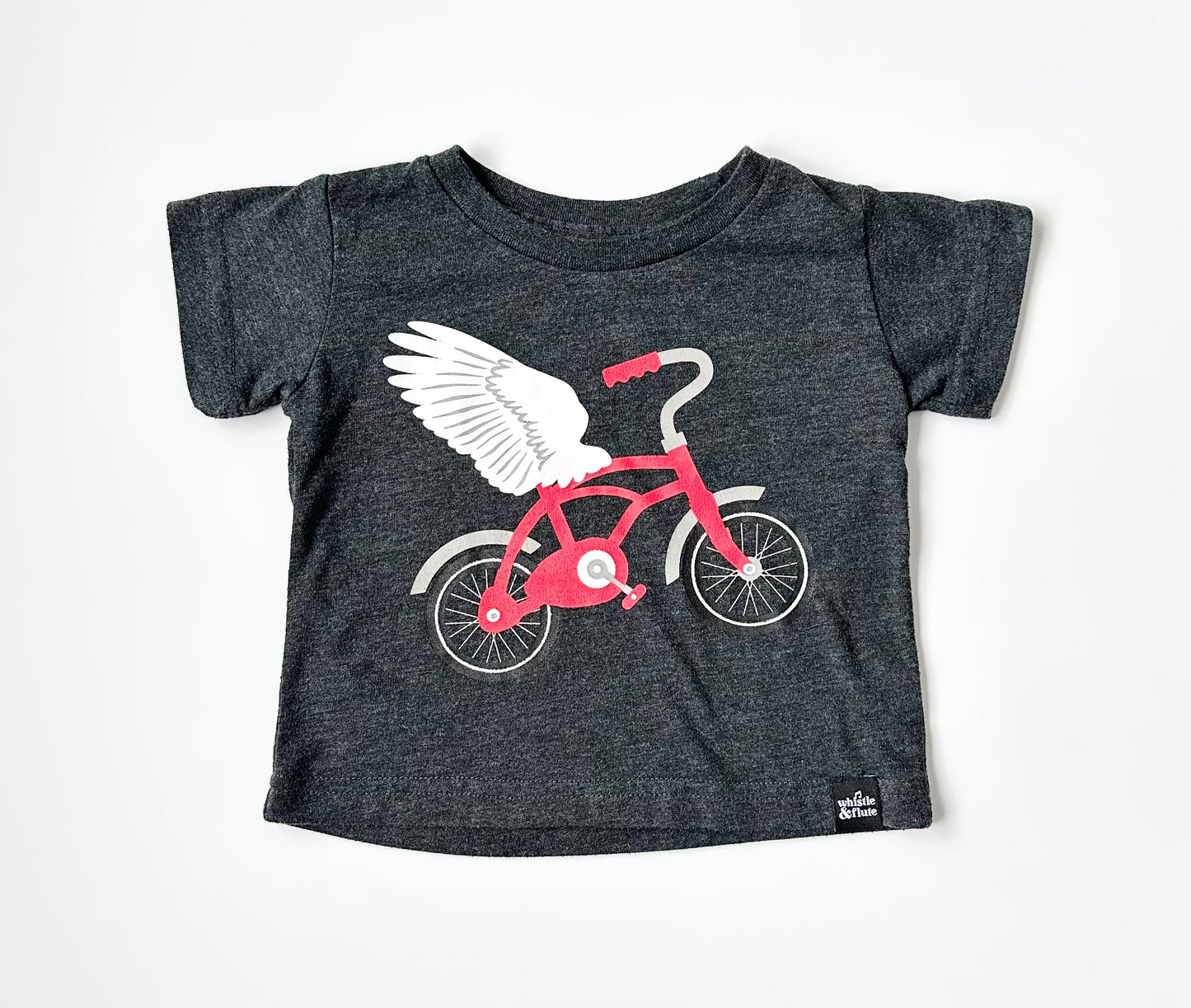 Whistle & Flute Bike Wings Dark Grey T-Shirt (6-12 Months)