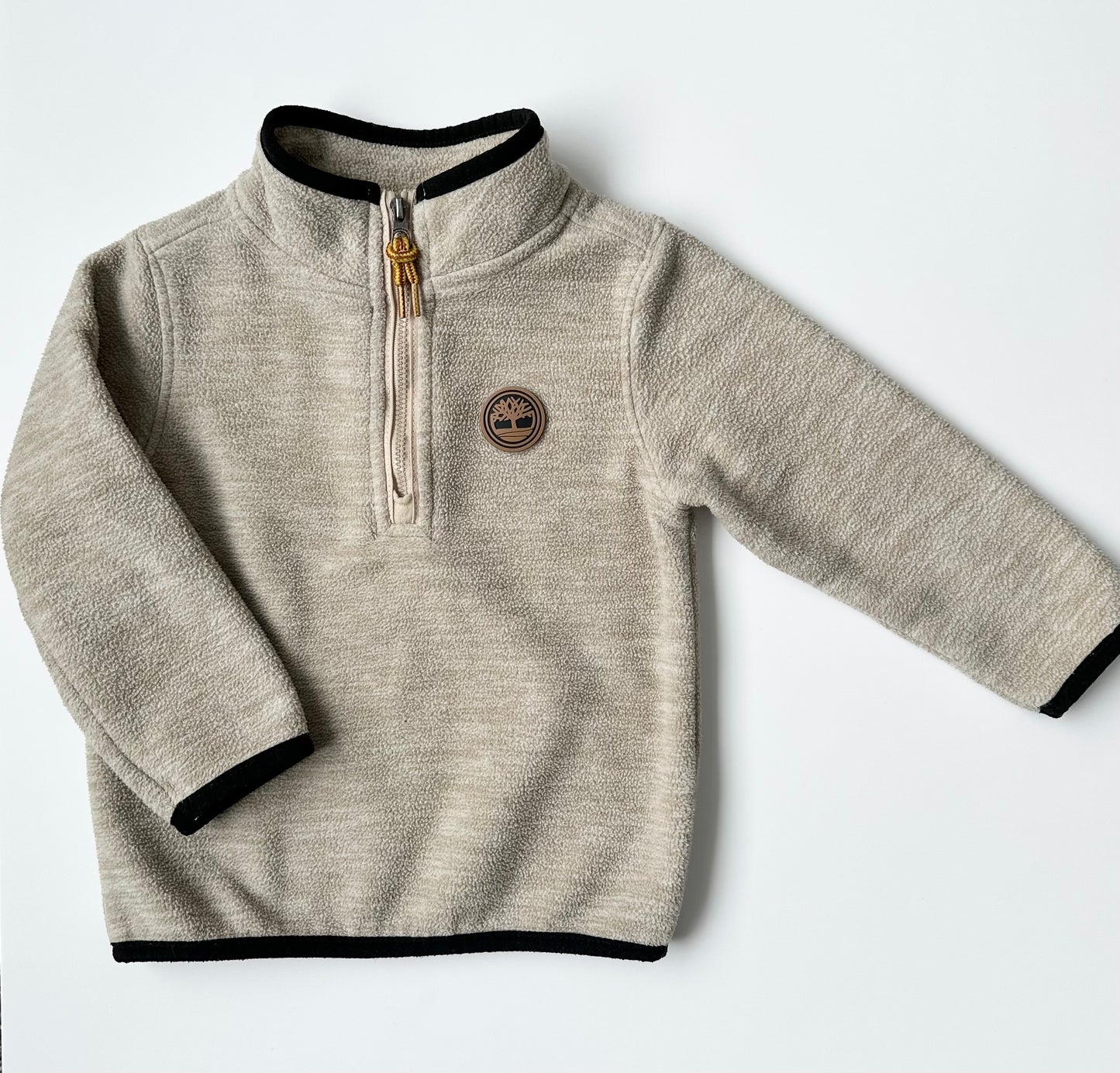 Timberland Light Beige Fleece 1/4 Zip Up (18 Months)
