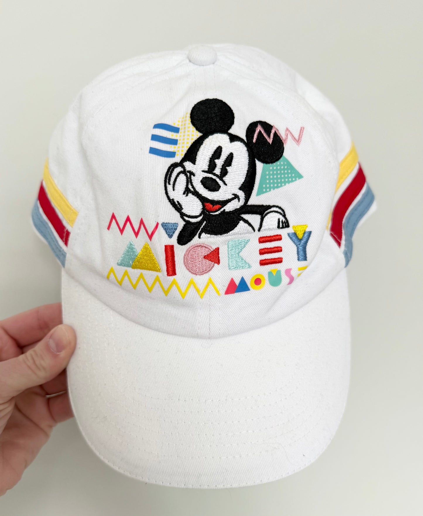 Adult Disney Parks White Mickey Mouse Ball Cap