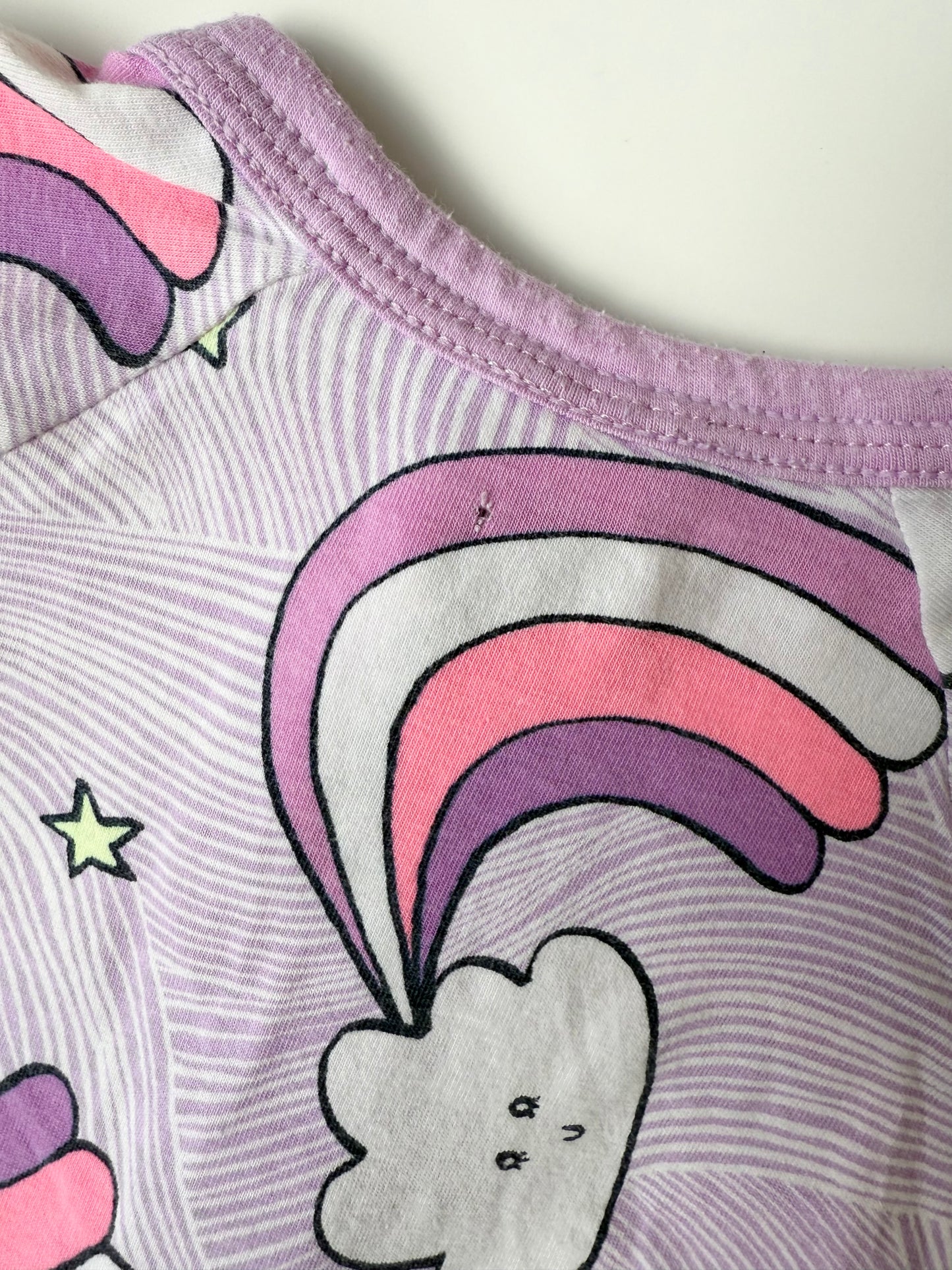 Bonds Wondersuit Purple Cloud & Rainbow Sleeper Romper (0-3 Months)