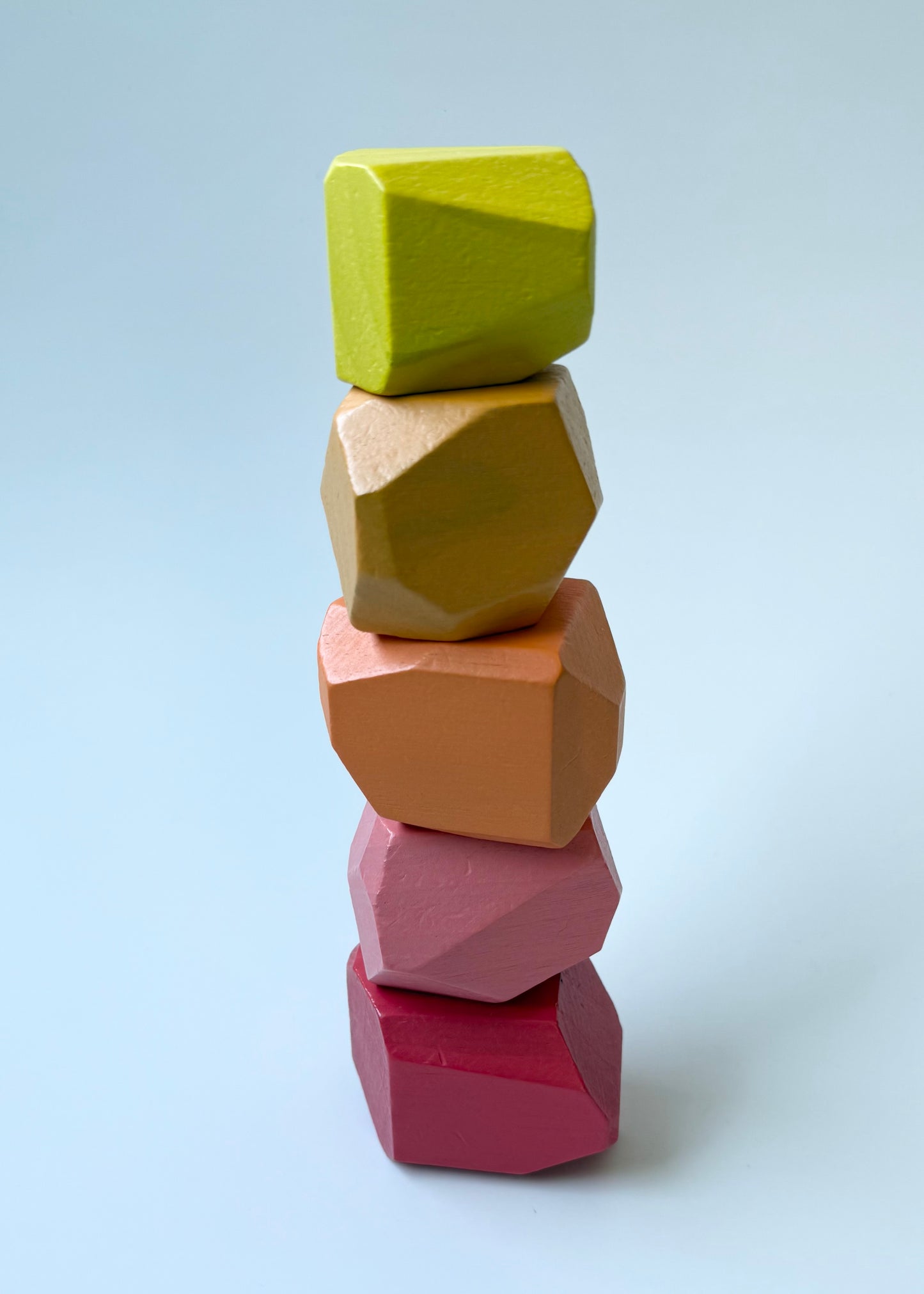 Lovevery Solid Wood Stacking Boulders