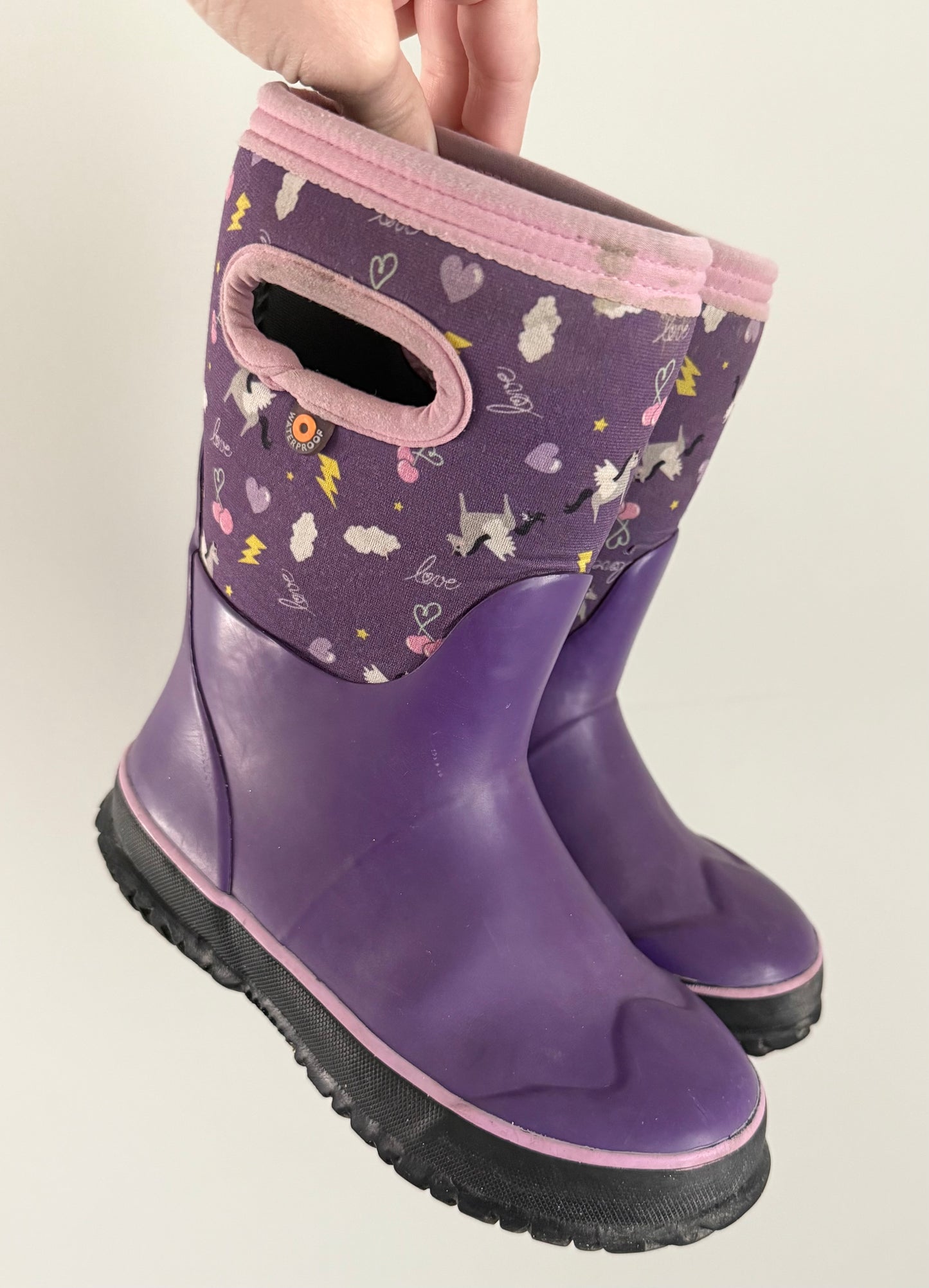 Purple Unicorn Boots (Kids 1)