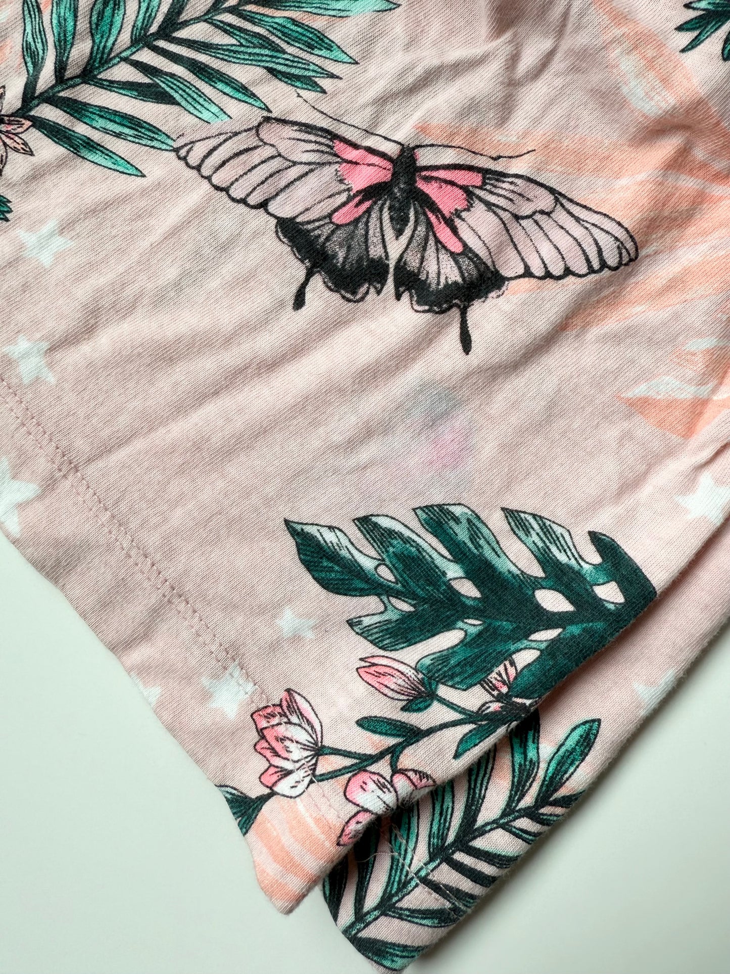 Bonds Pink Tropical Cinch Waist Sleeveless Dress (4T)