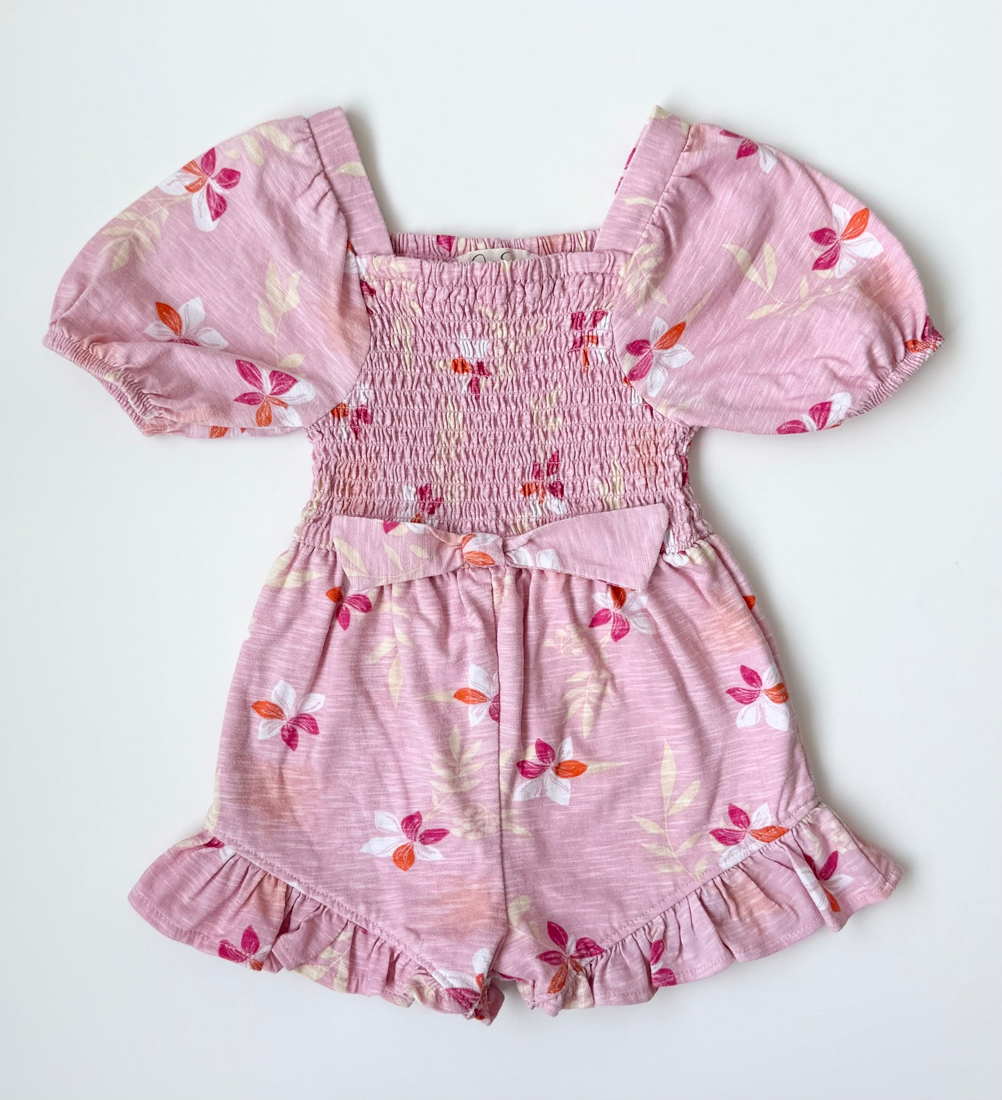 Jessica Simpson Pink Floral Summer Romper (3T)