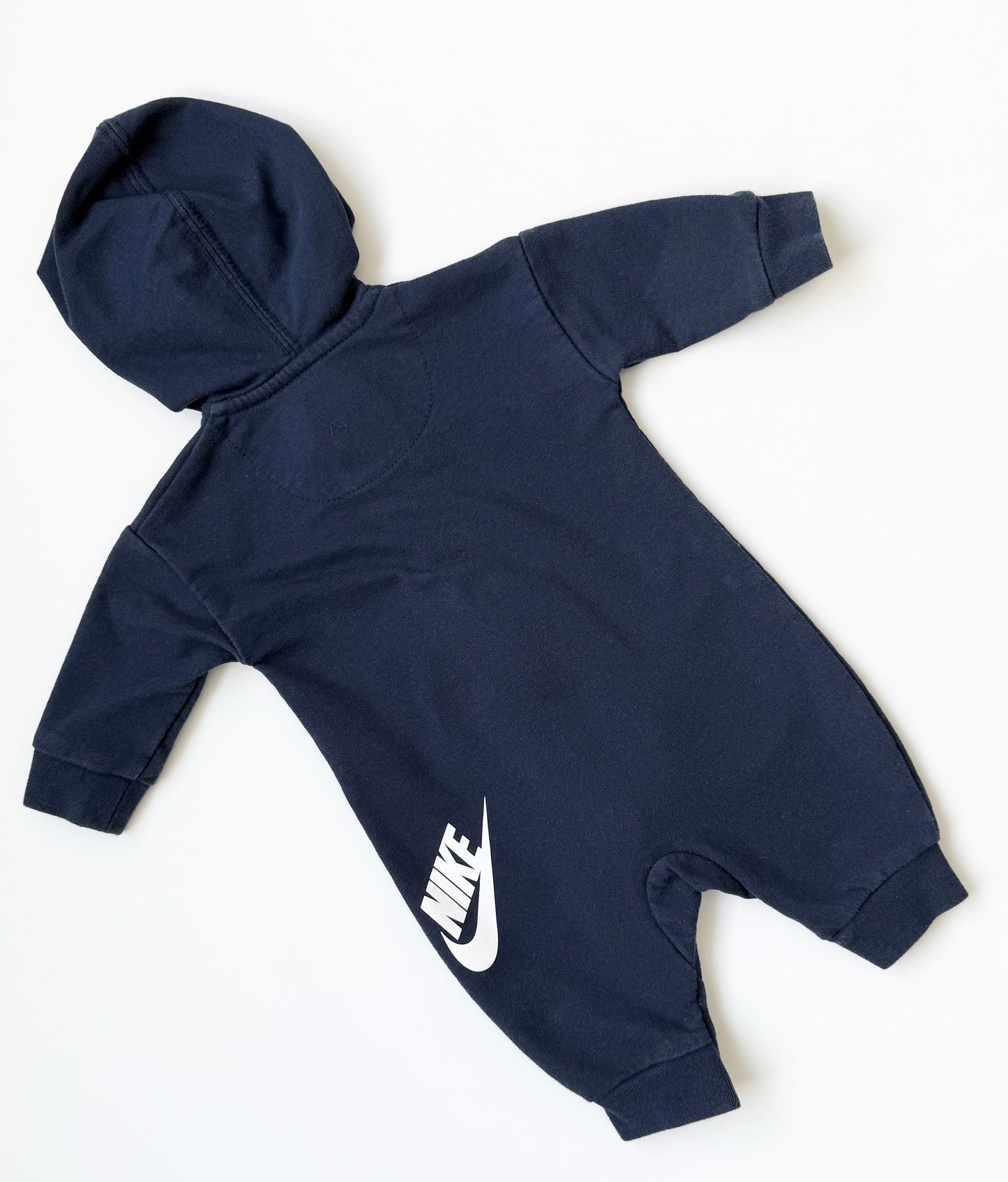 Nike Navy Zipper All Day Play Coverall (0-3 Months)