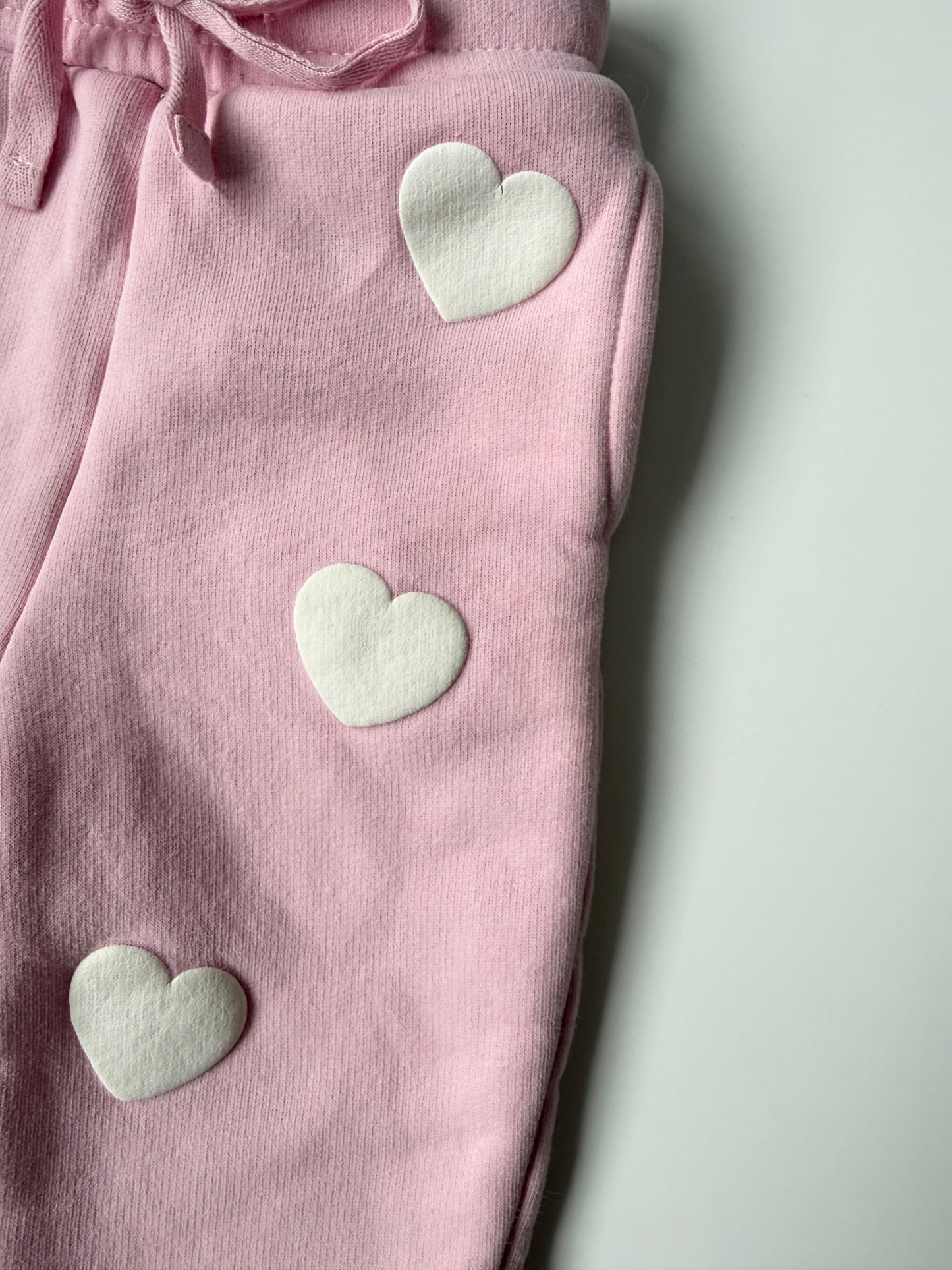 Little Babes Pink Hearts Sweatpants (6-12 Months)