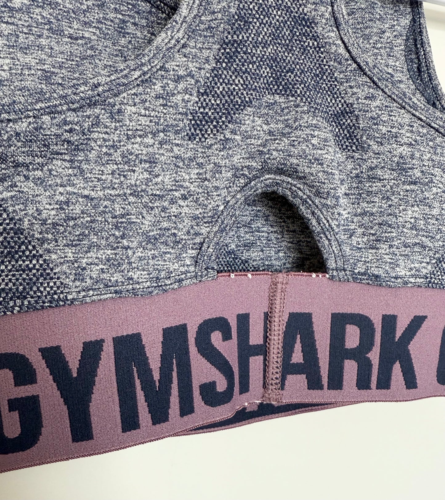 Women’s Gymshark Blue & Burgundy Marl Flex Sports Bra (Small)