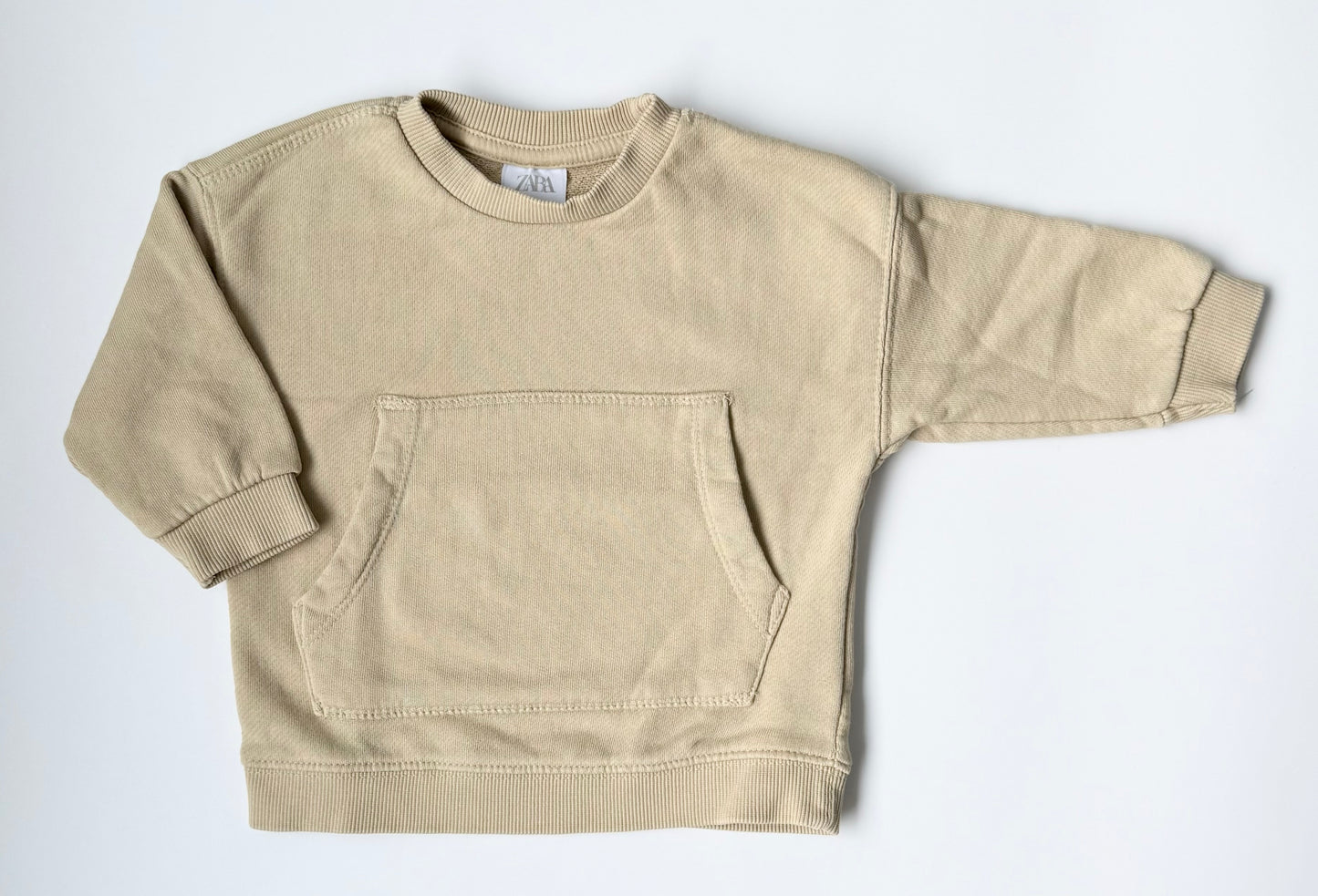 Zara Tan Front Pocket Sweater (3-6 Months)