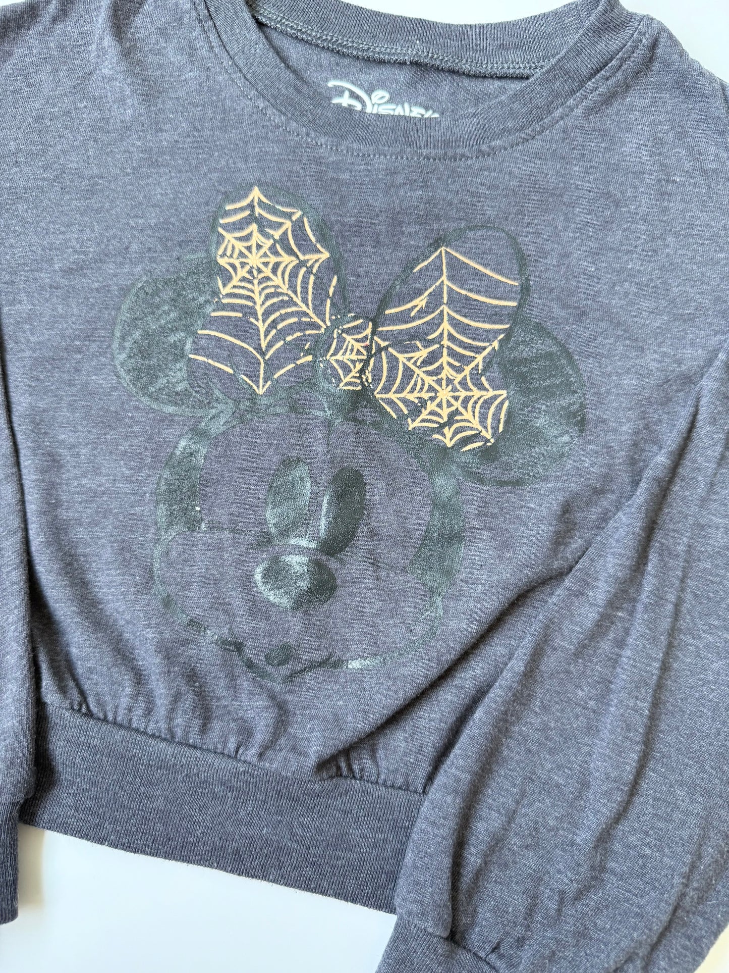 Disney Dark Grey Minnie Mouse Cobweb Bow Long Sleeve (4/5 Years)