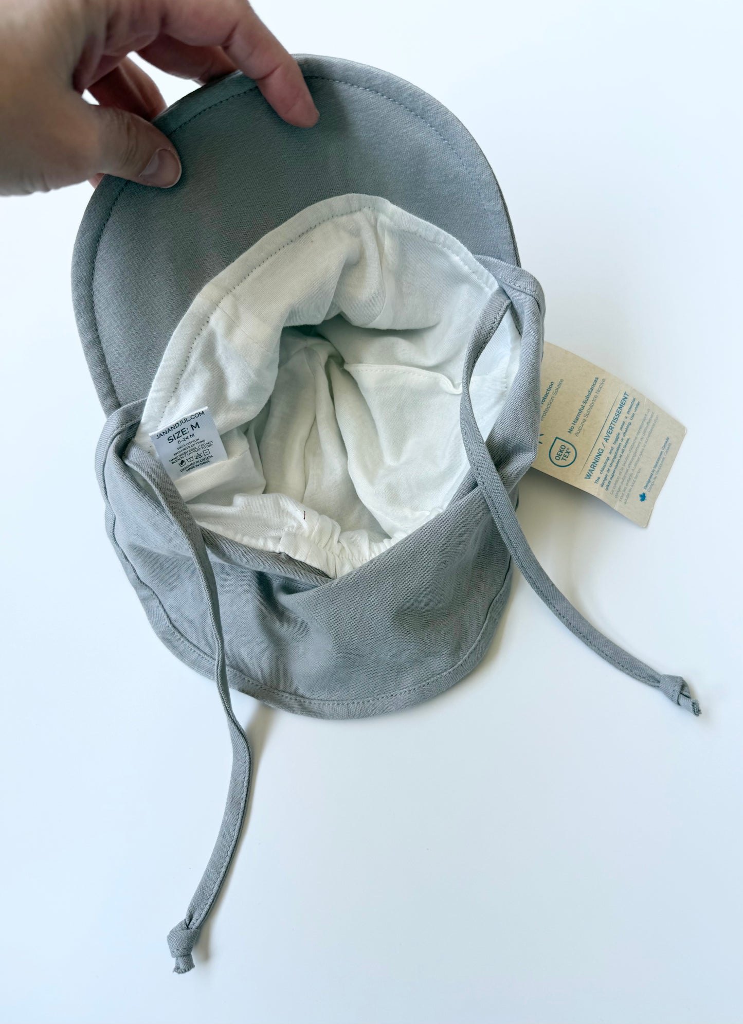 Jan & Jul Light Grey Sun Hat (6-24 Months)