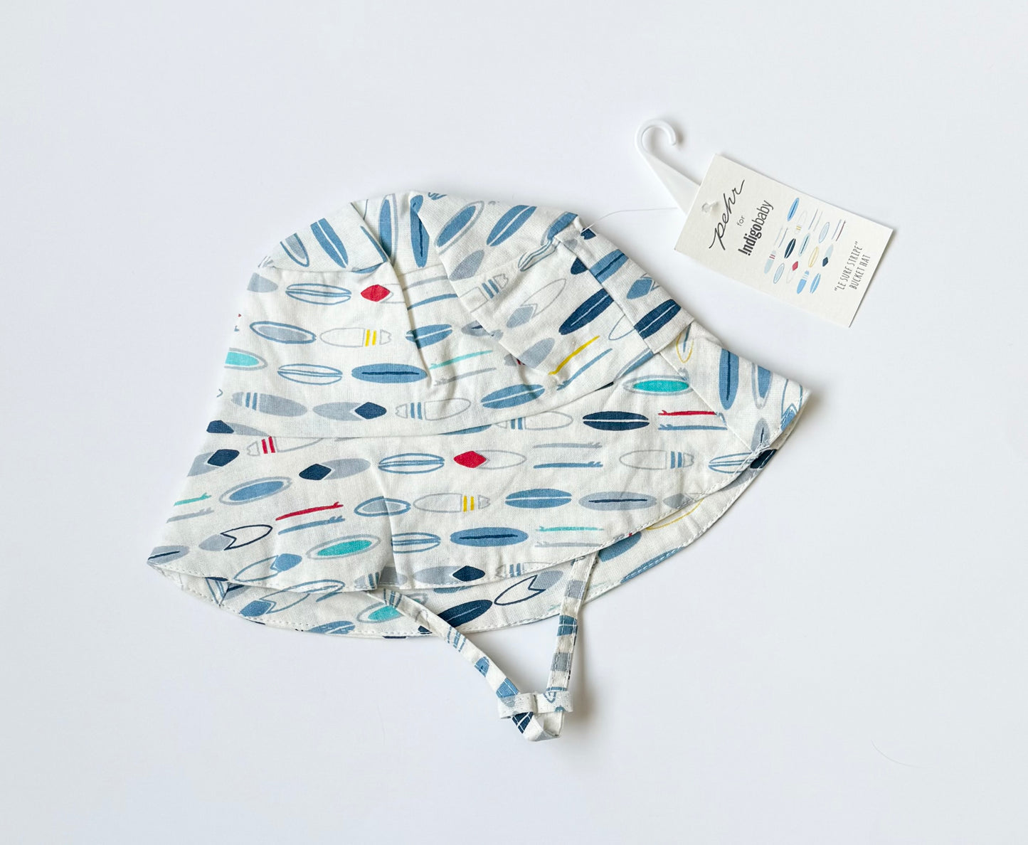 Pehr Indigo Baby White & Blue Surfboards Sun Hat - New (6-12 Months)