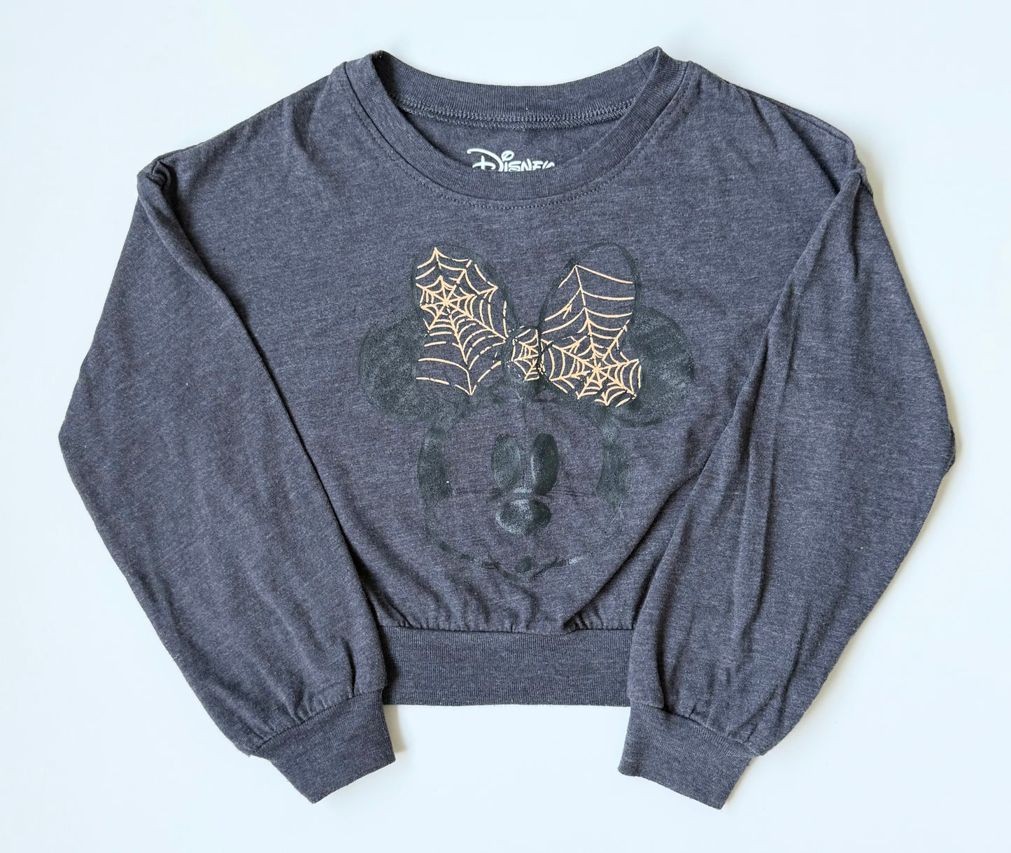 Disney Dark Grey Minnie Mouse Cobweb Bow Long Sleeve (4/5 Years)