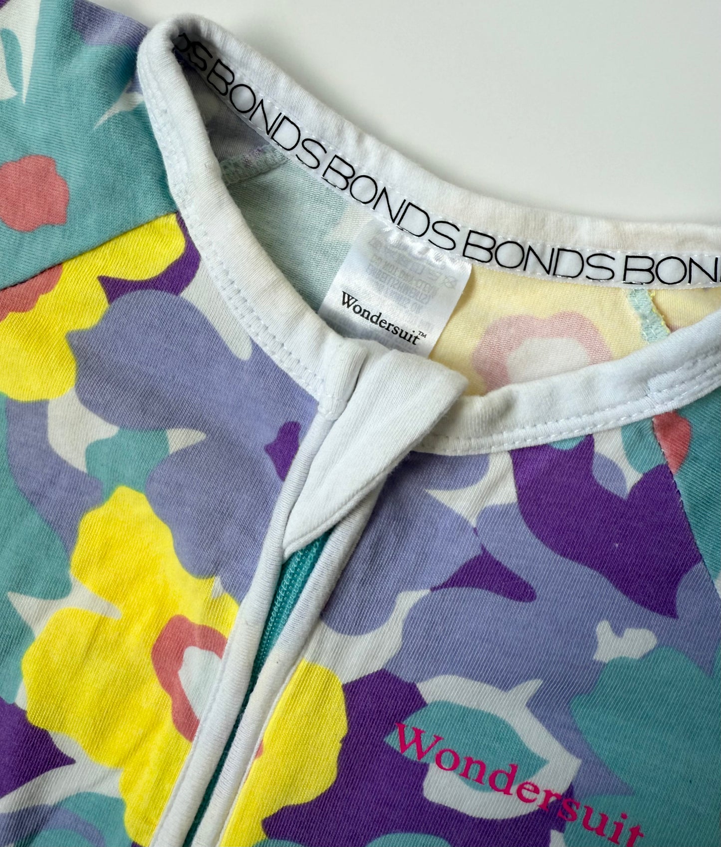 Bonds Wondersuit Pastel Florals Sleeper Romper (0-3 Months)