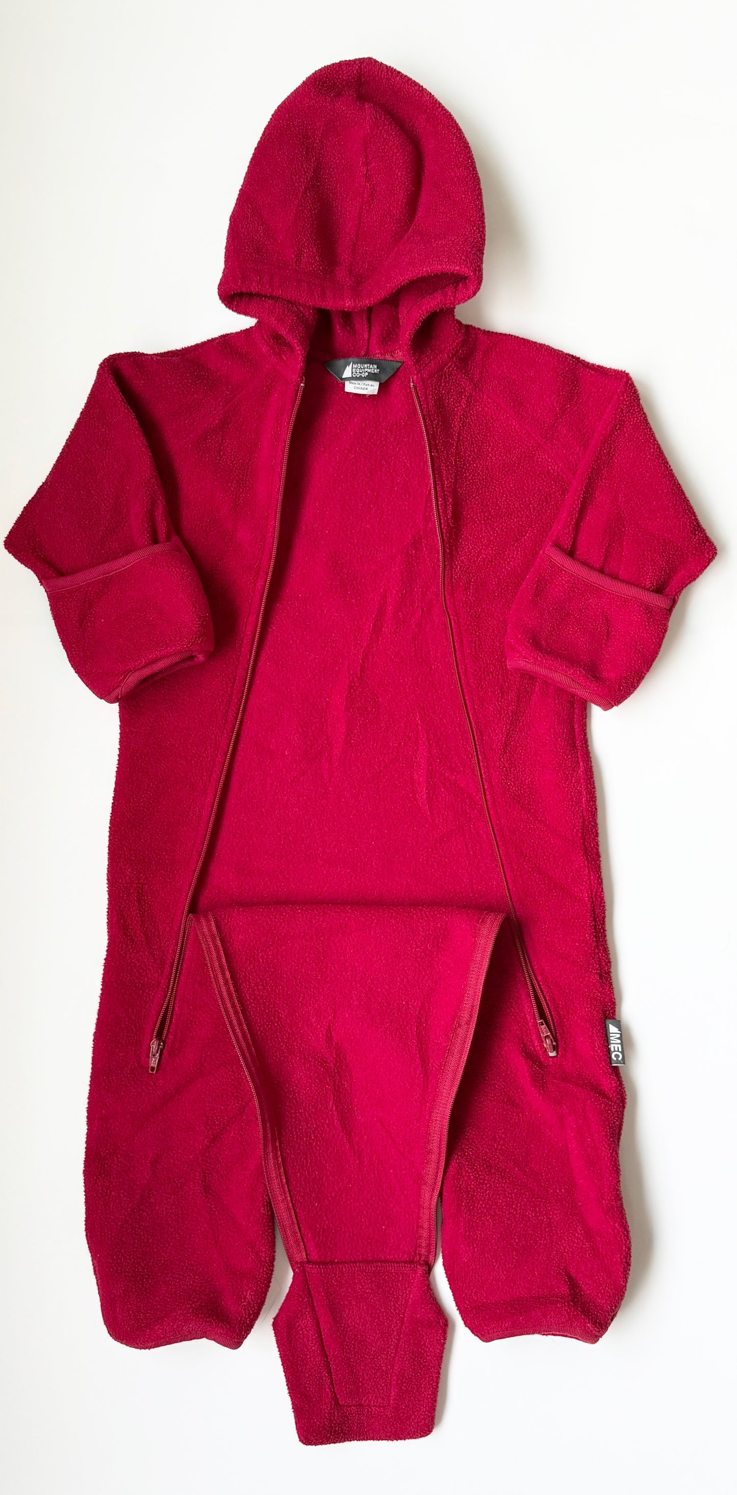 MEC Red Polar Bear Fleece Bunting Suit (12 Months)