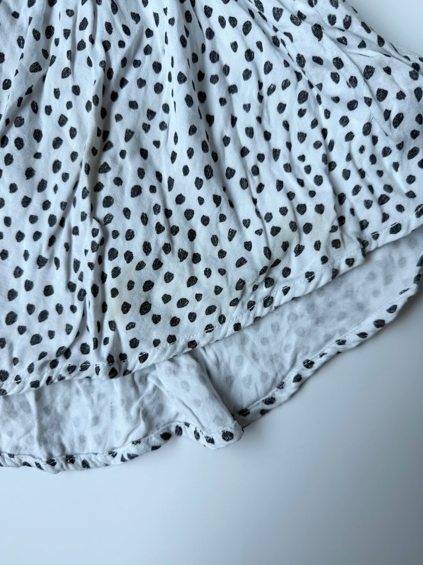 Alice + Ames White & Black Polkadot Sleeveless Dress (2T)