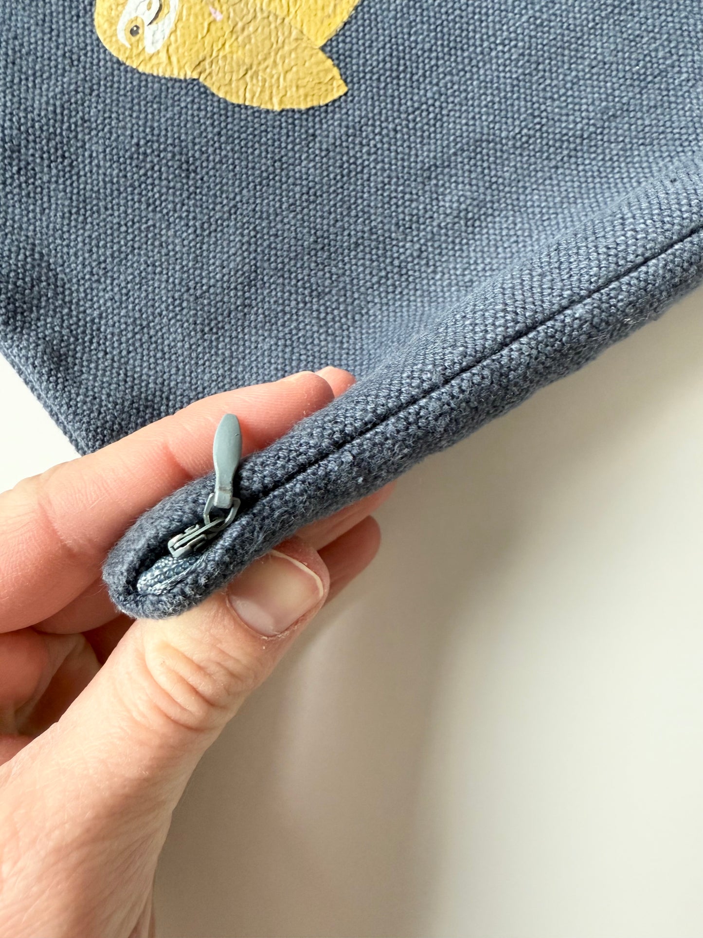 Small Shop Handmade Navy Sloth Pillow Case Covers Set