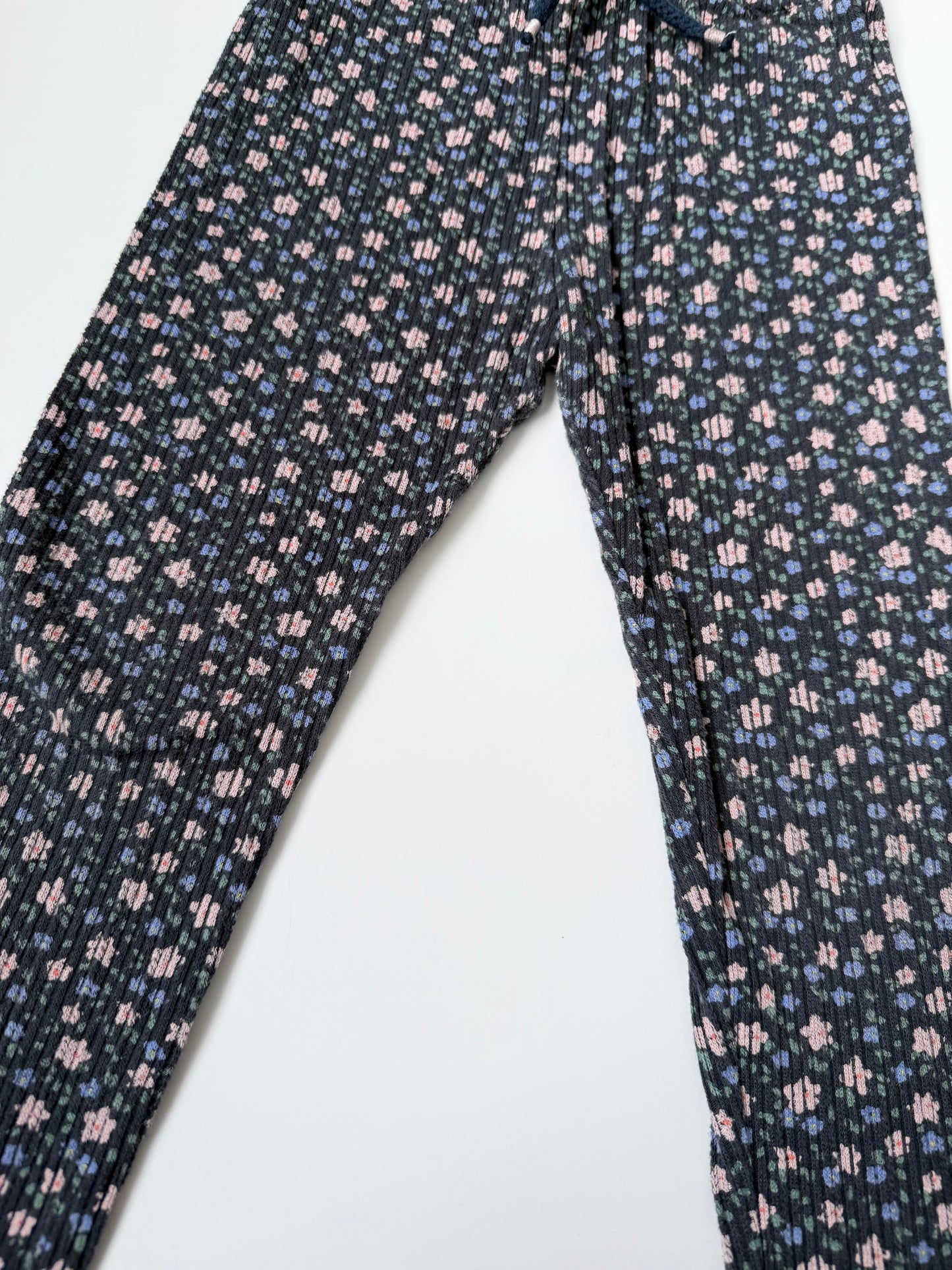 Zara Dark Navy Floral Ribbed Leggings (3-4 Years)