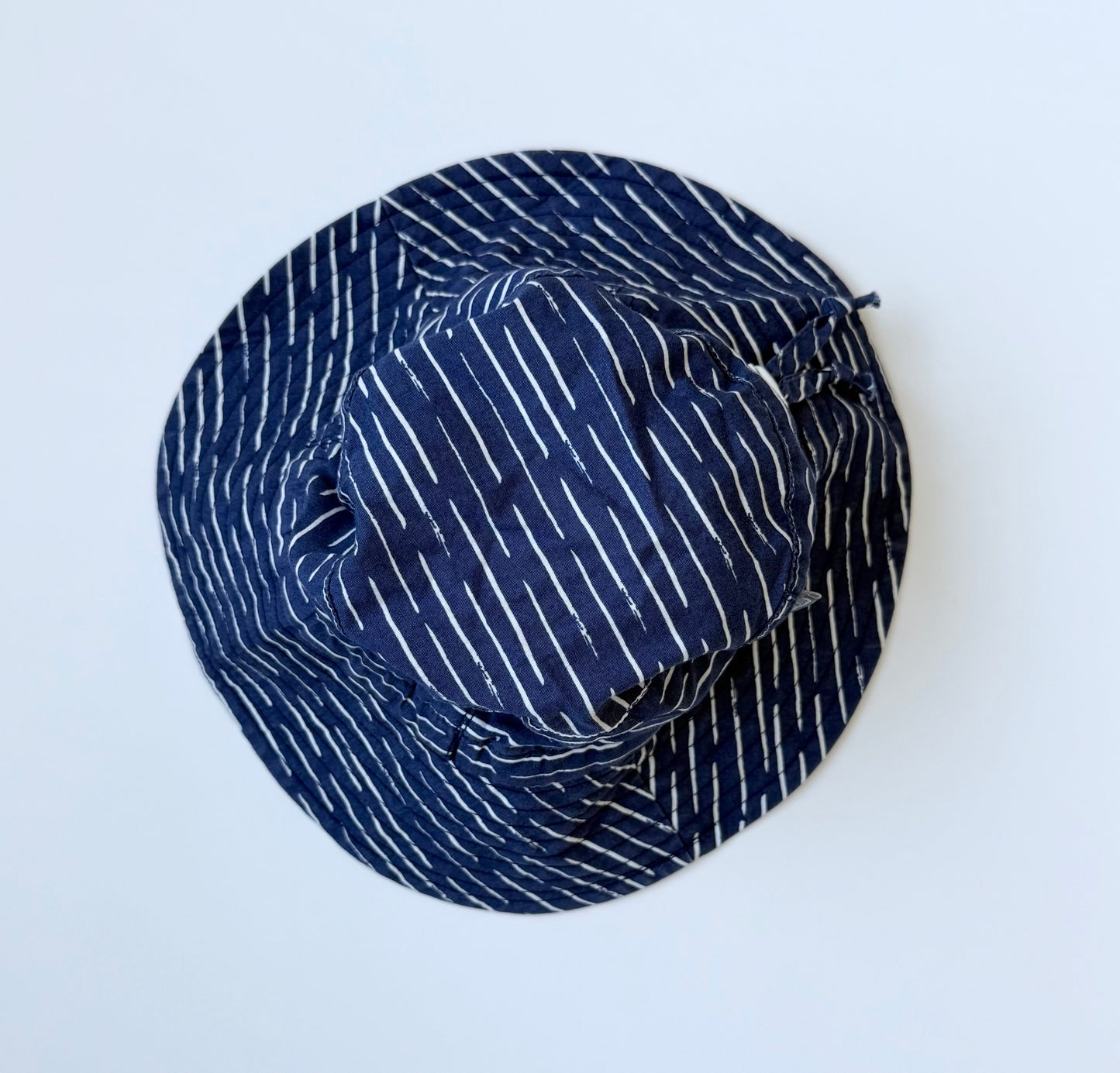 Jan & Jul Blue & White Stripped Sun Hat (0-6 Months - Small)