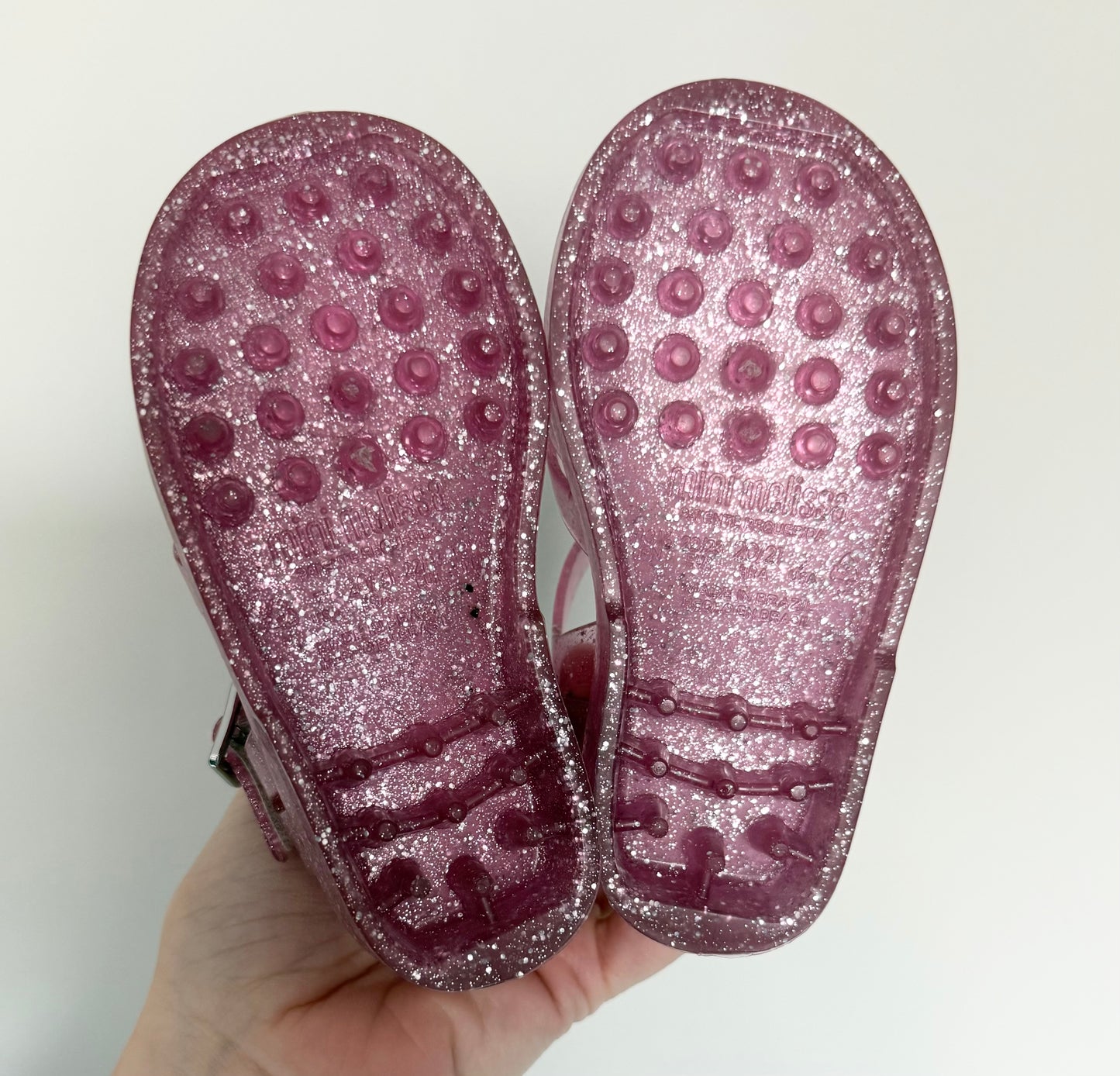 Mini Melissa Possession Pink Sparkle Jelly Sandals (7)