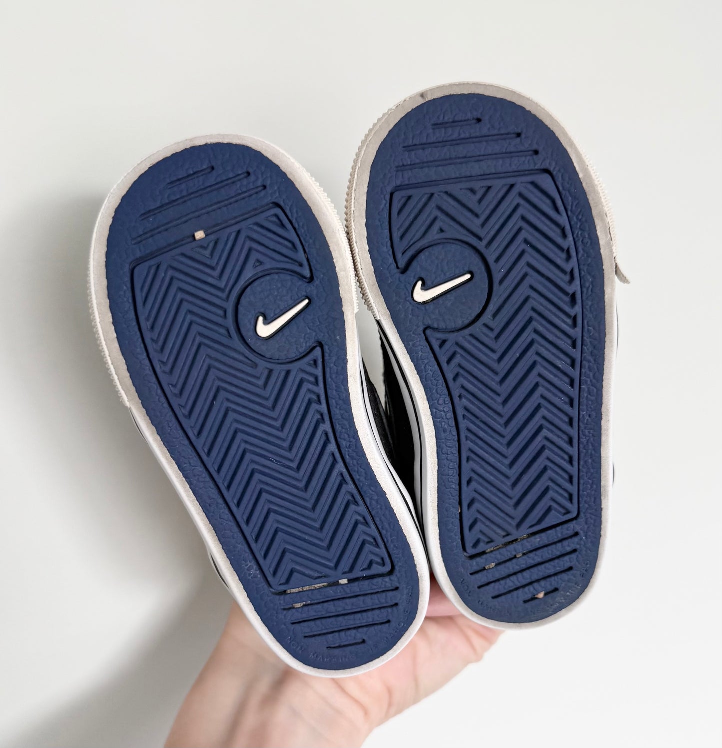 Nike Capri II Black Jean & Blue Velcro Sneakers (5)