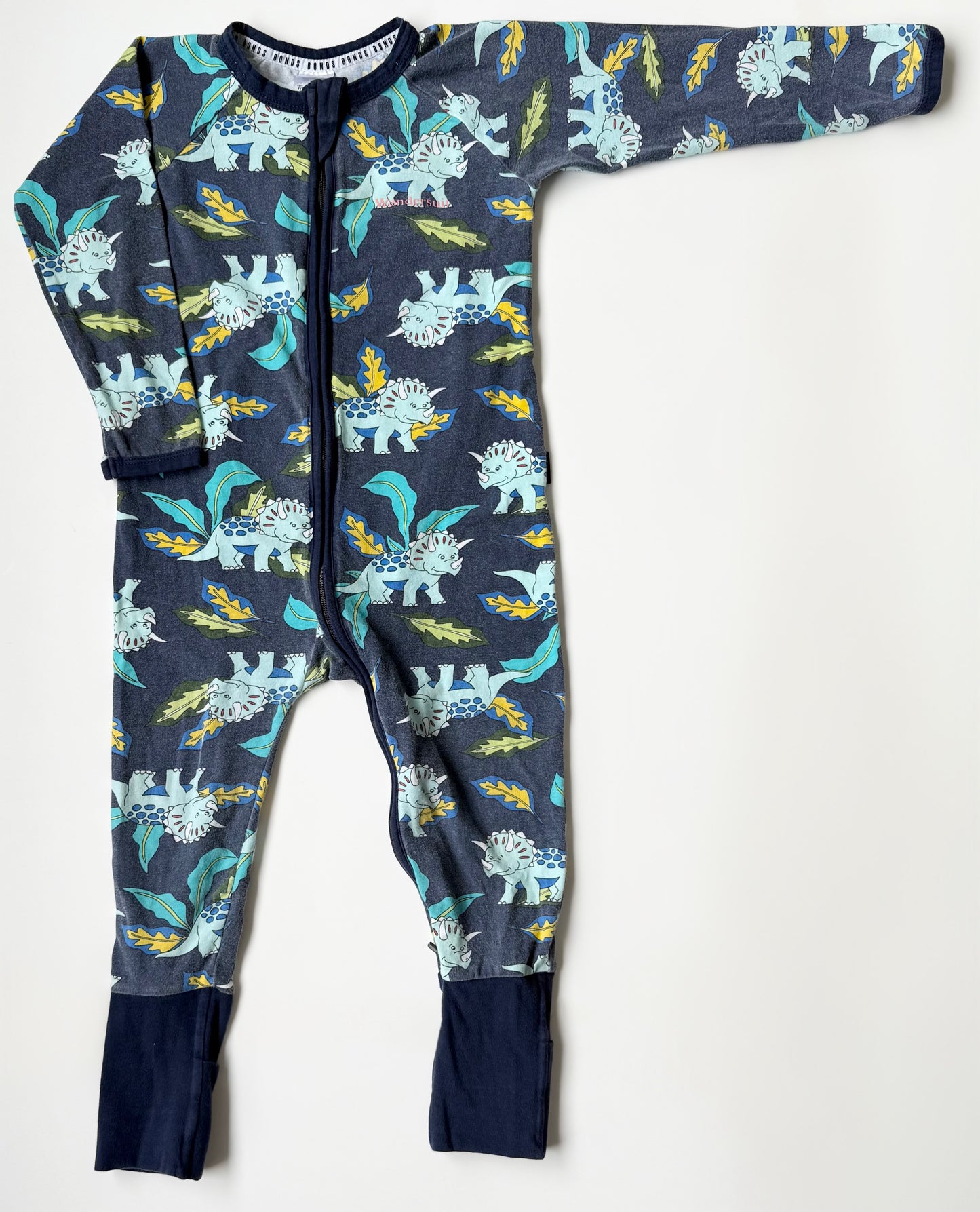 Bonds Wondersuit Blue Dinosaurs Sleeper Romper (18-24 Months)