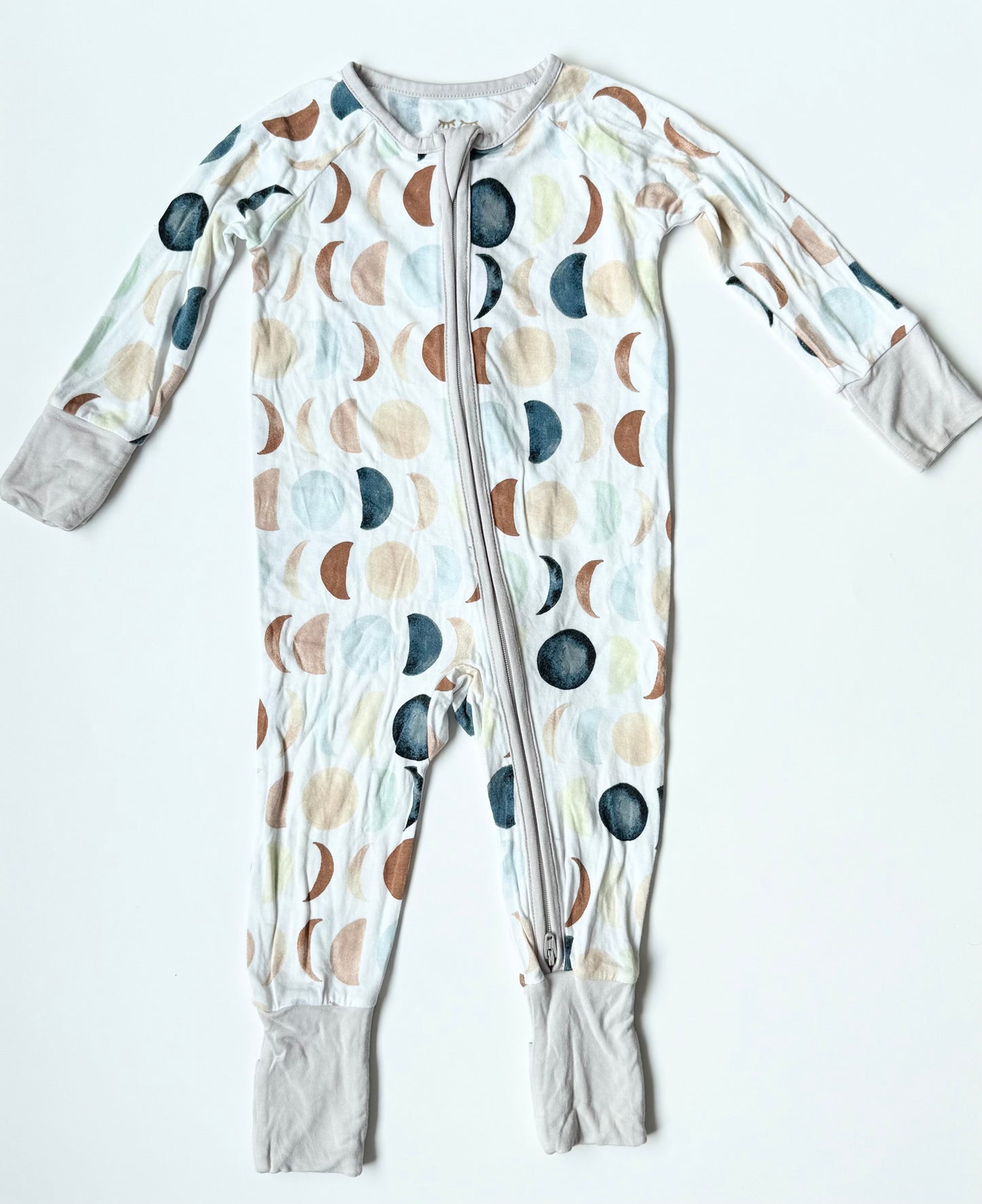 Little Sleepies Luna Neutral Crescent Sleeper Romper (3-6 Months)