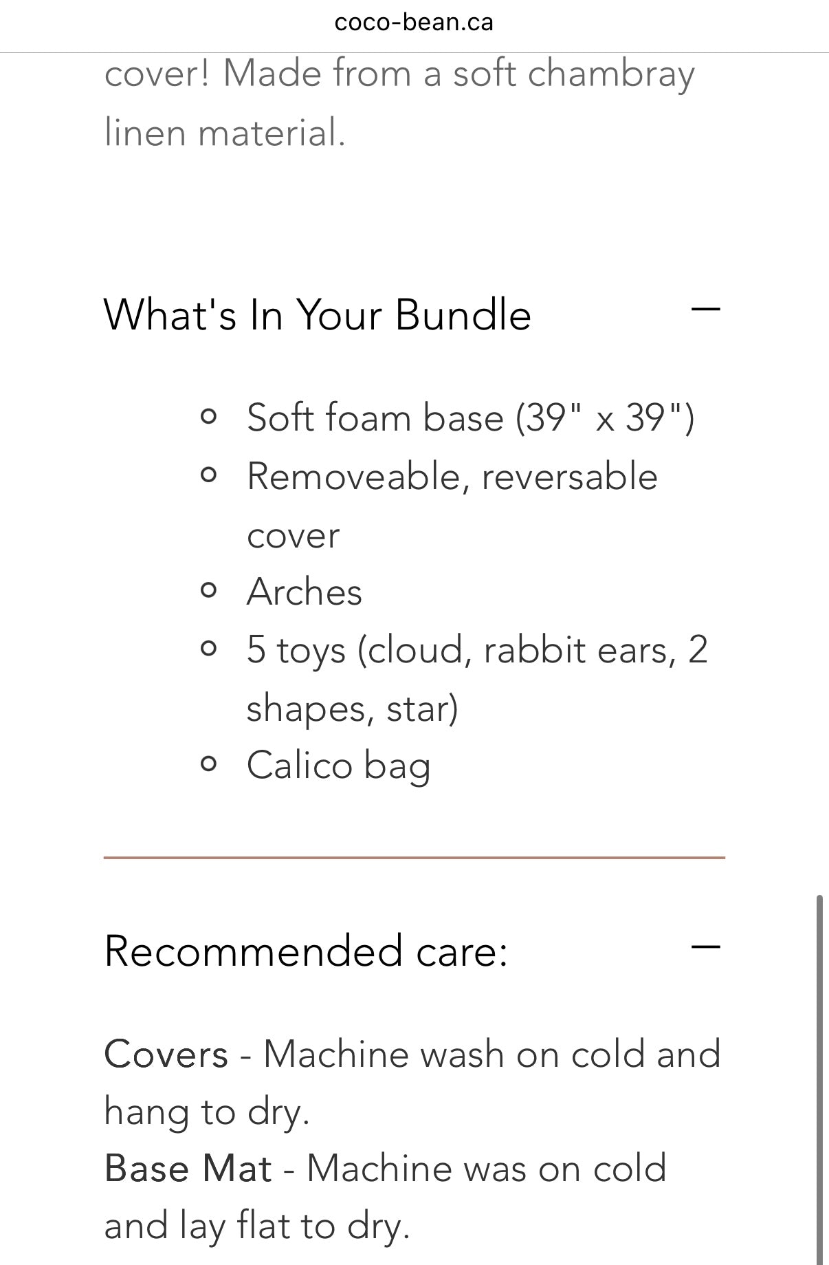 Coco Bean Tummy Time Mat - Slate