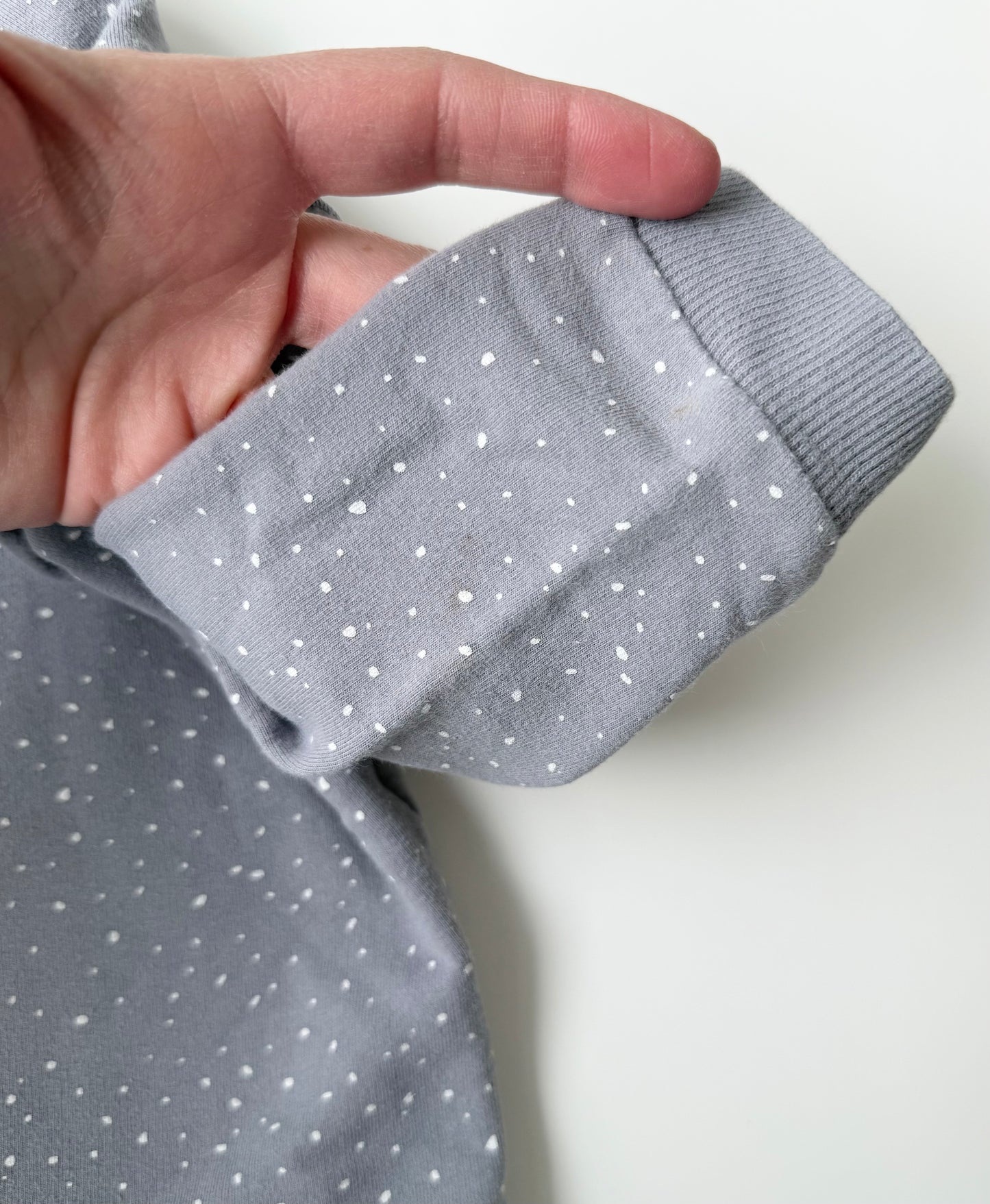 Miles the Label Grey & White Polkadot Sweater (18 Months)