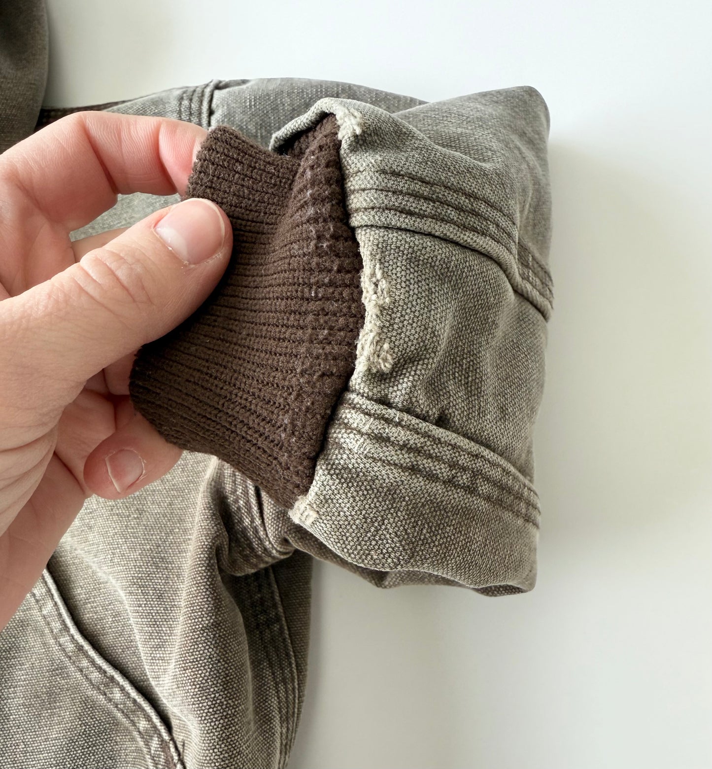 Vintage Carhartt Faded Distresssed Duck Canvas Jacket - Brown (3T)