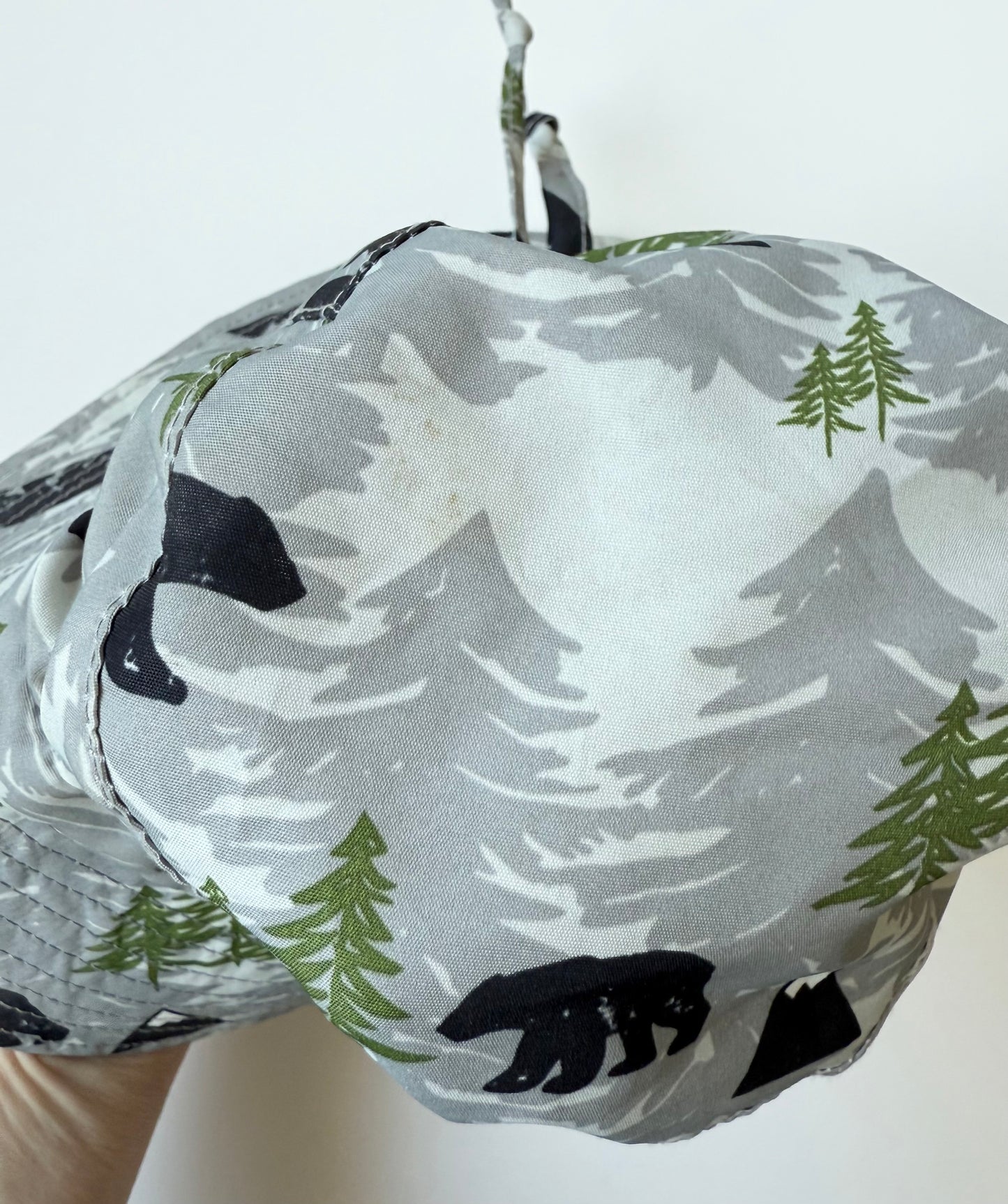 Jan & Jul Grey Forest Bears Sun Hat (0-6 Months - Small)