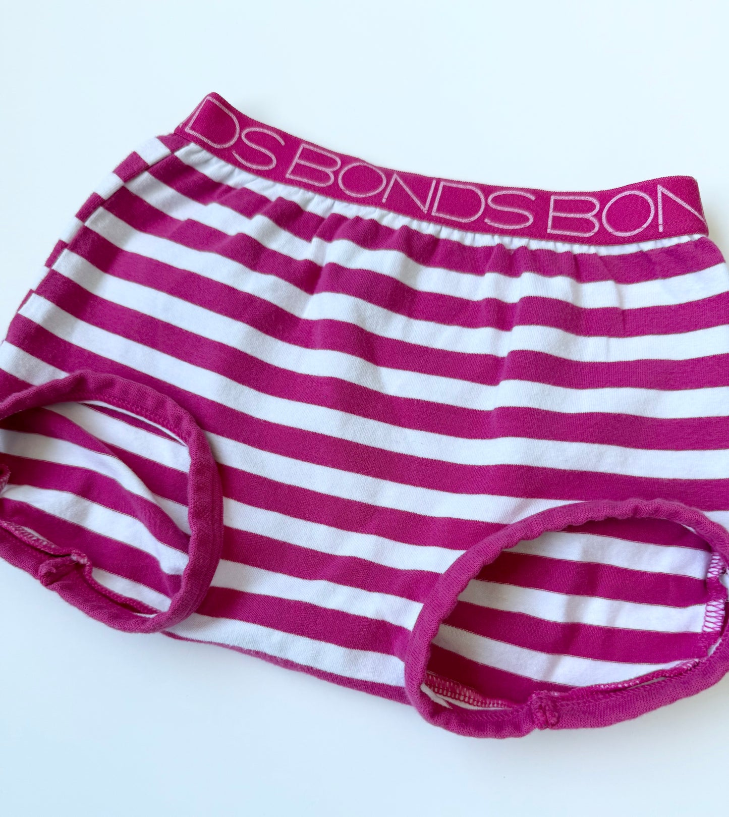 Bonds Pink & White Stripped Bloomer Shorts (2T)