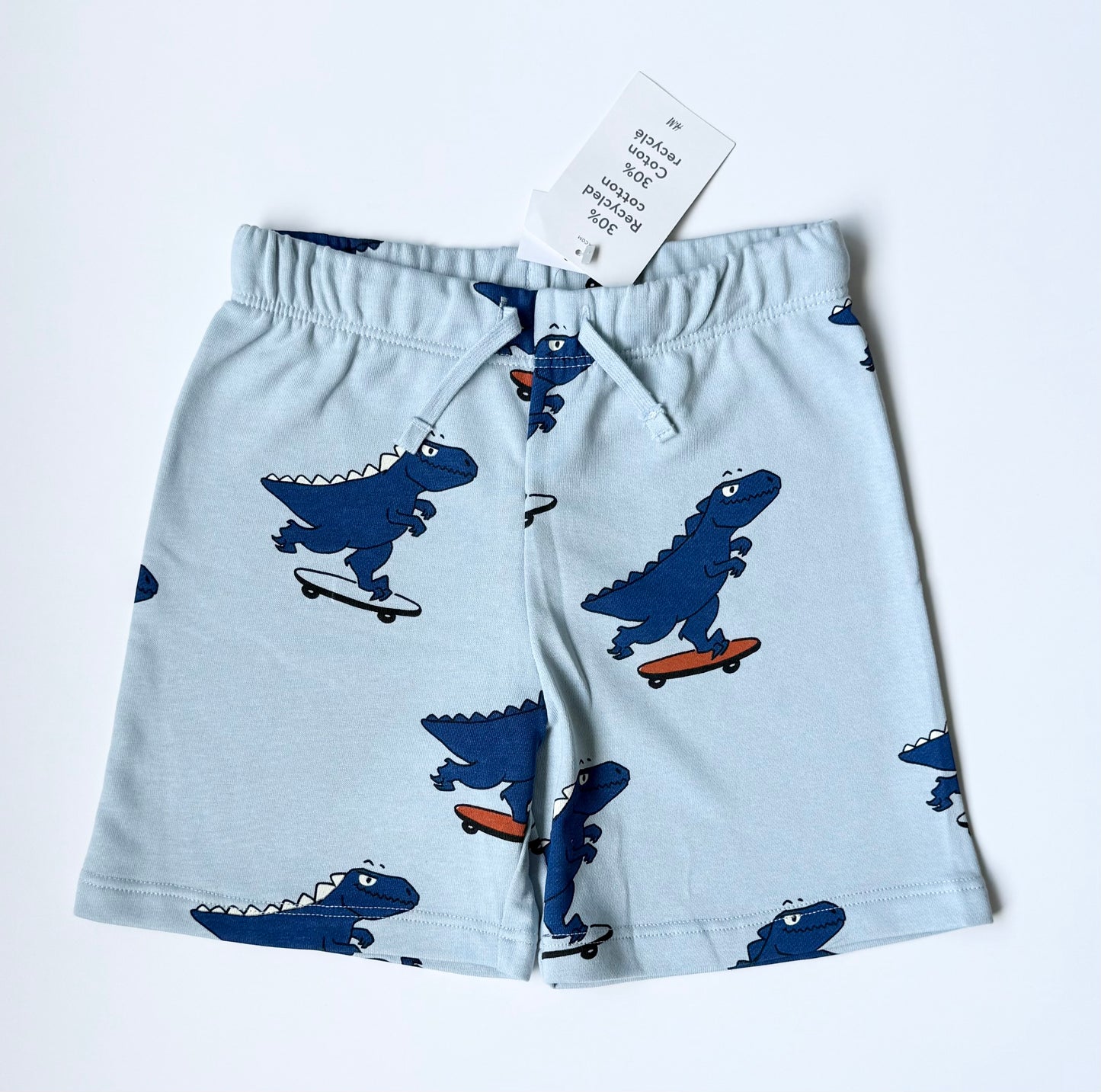 H&M Blue Skateboarding Dinosaurs Shorts - New (5-6 Years)