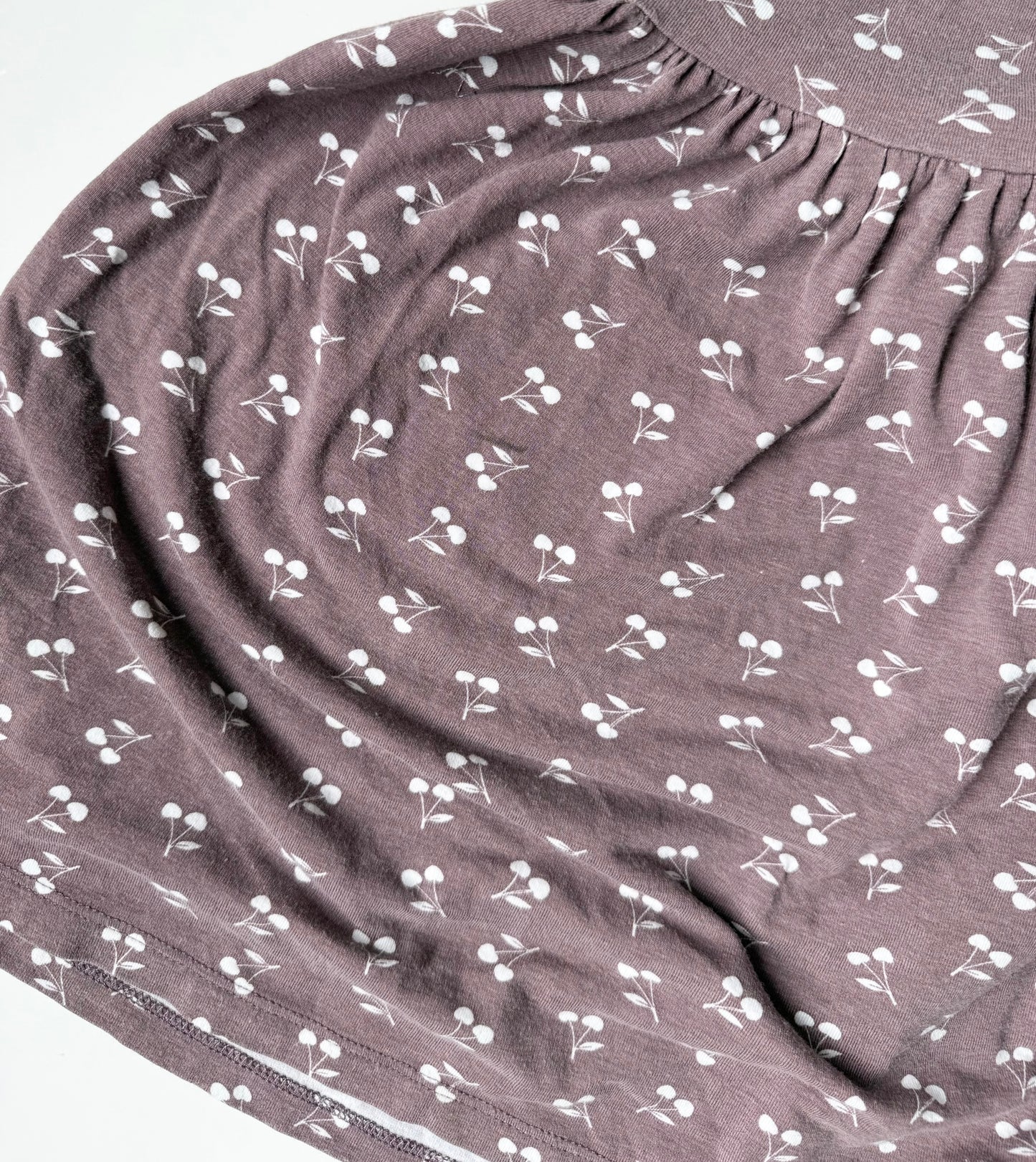 Haven Kids Dark Purple Cherries Fabric Skirtall (5T)