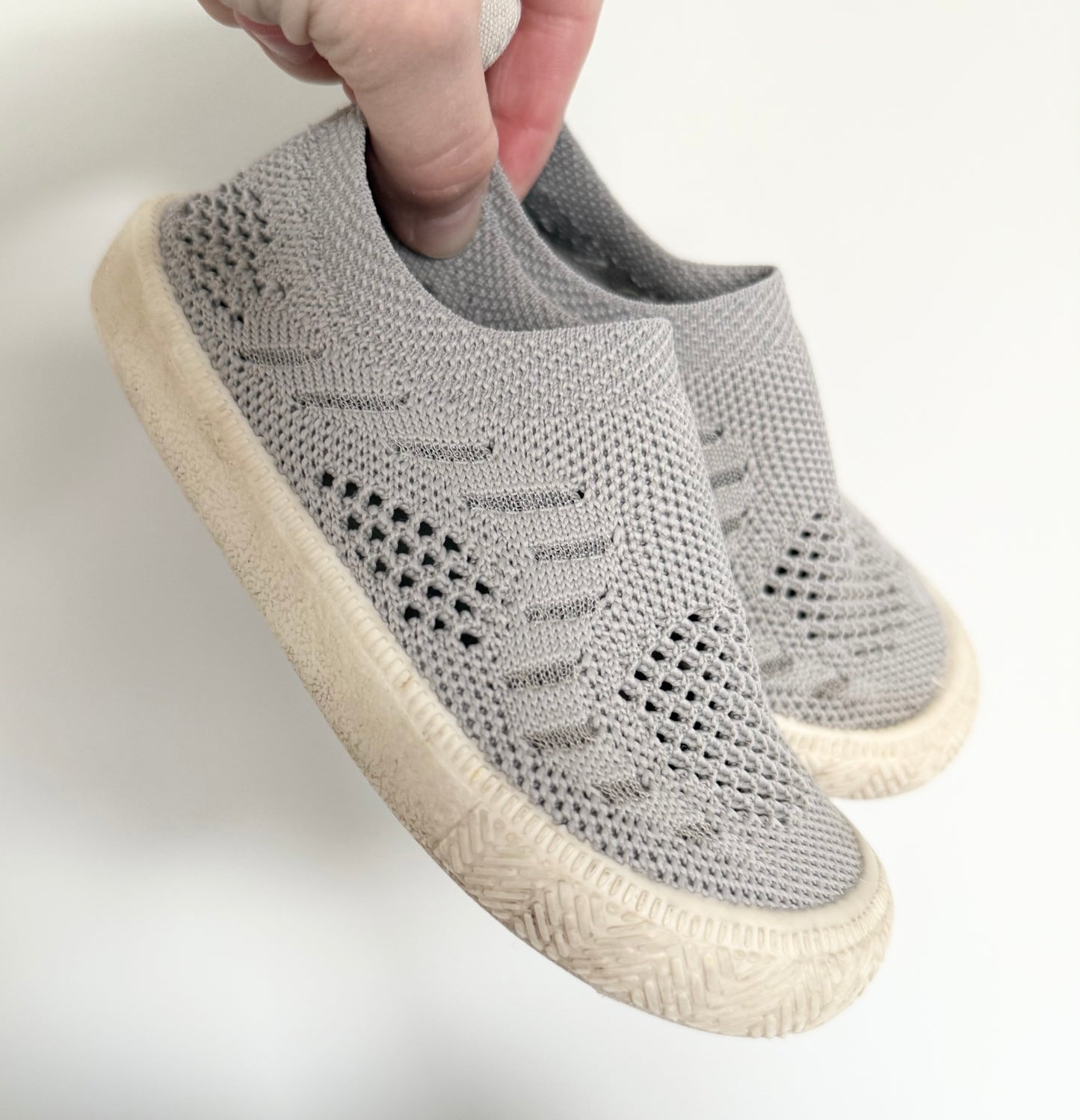 Jan & Jul Grey Knit Slip Ons (8)