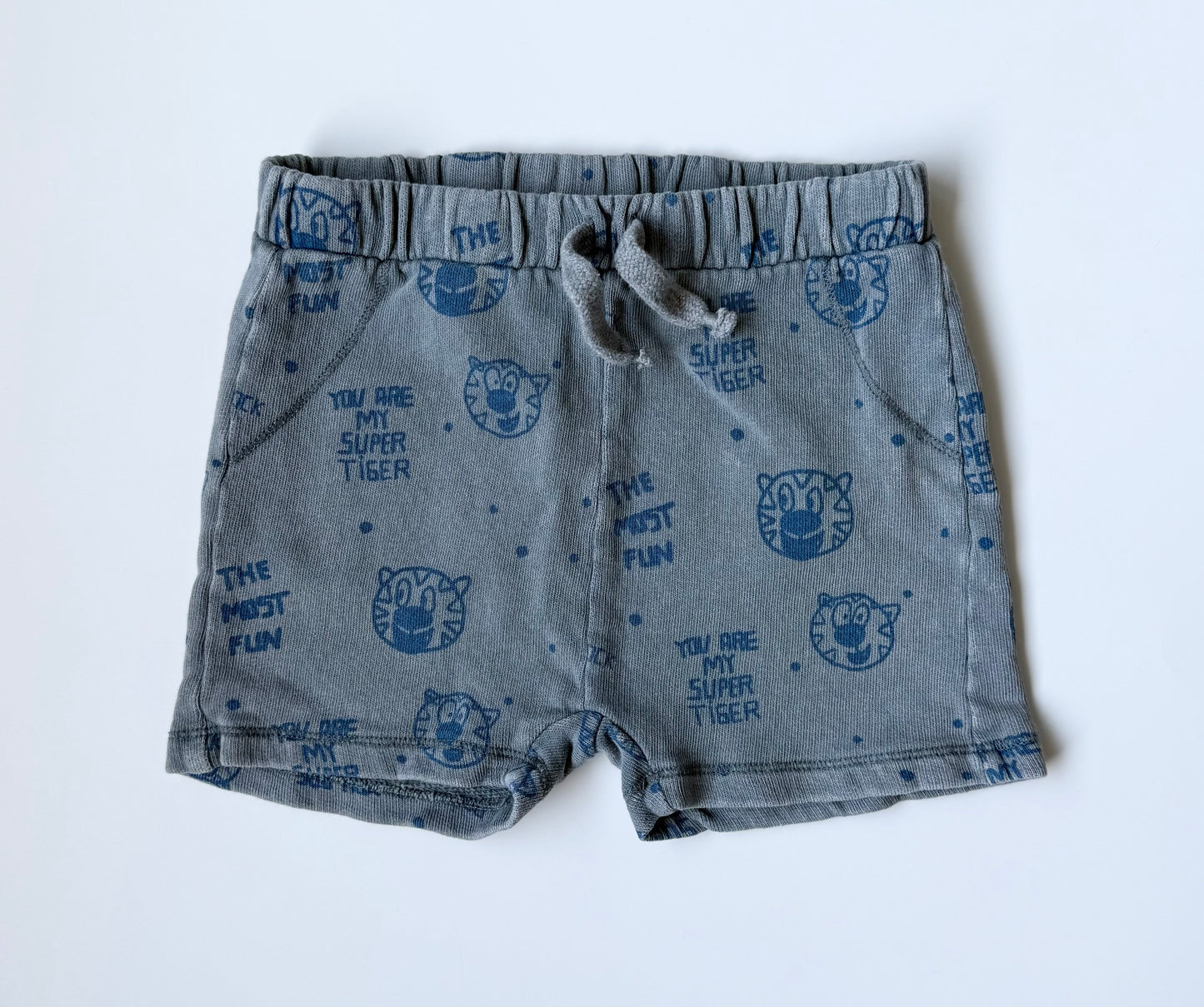 Zara Grey & Navy “Super Tiger” Sweat Shorts (2-3 Years)