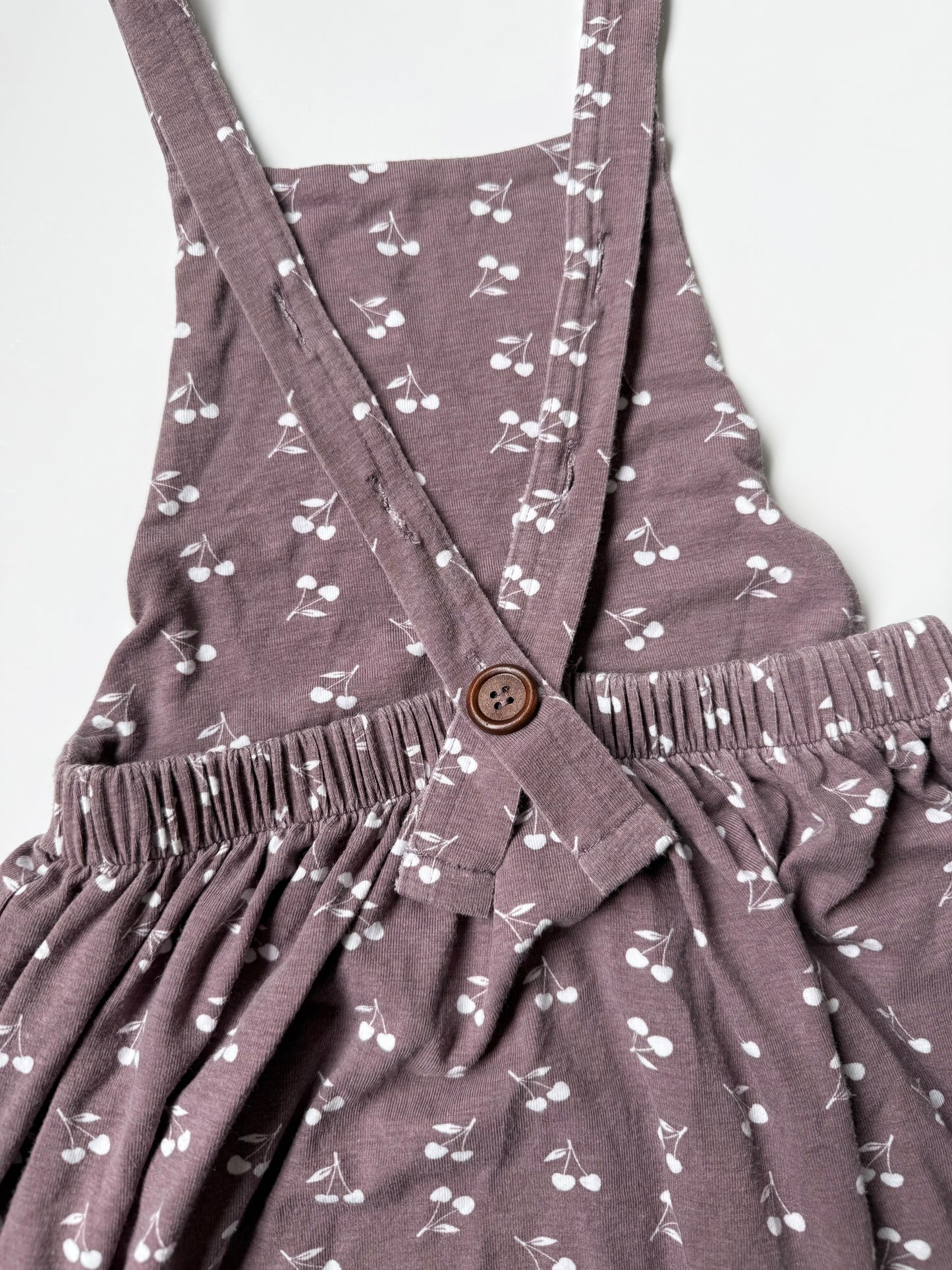 Haven Kids Dark Purple Cherries Fabric Skirtall (5T)