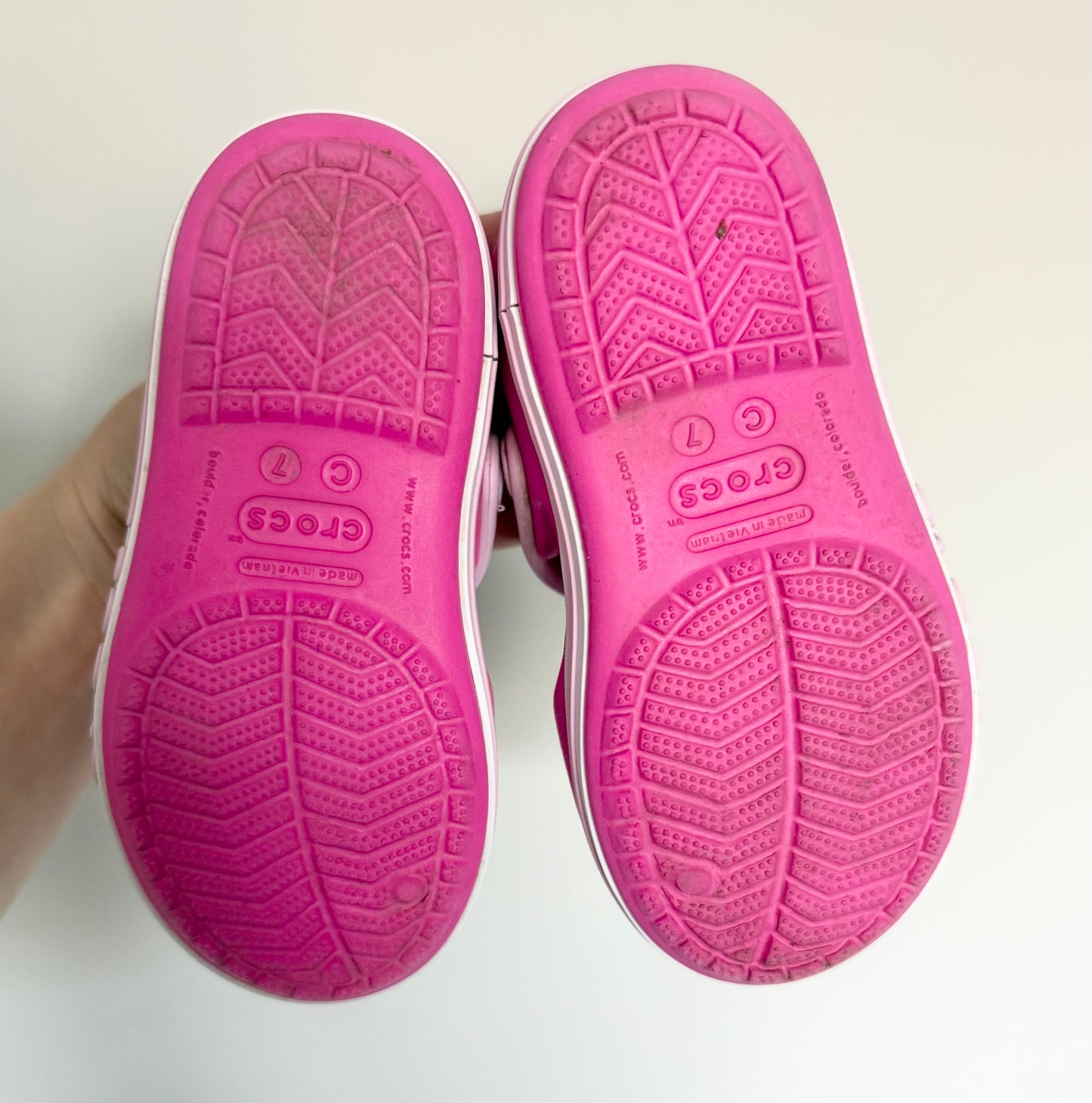 Crocs Electric Pink Bayband Strap Sandals (7)