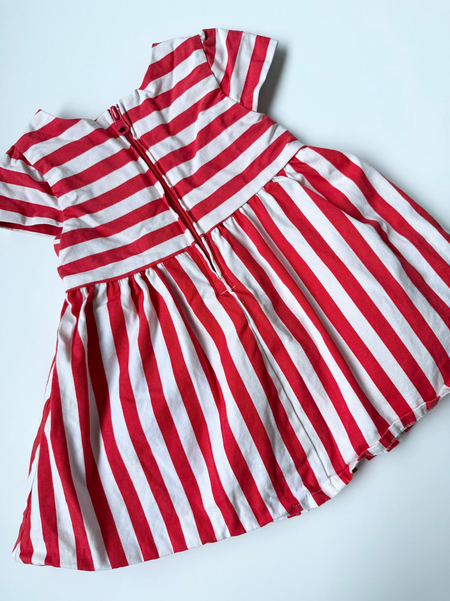 The Disney Store Red & White Stripped Minnie Mouse Dress (6-9 Months)