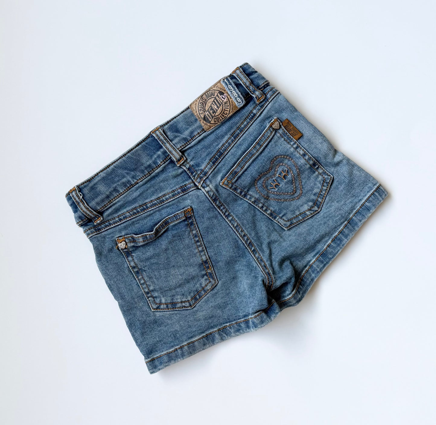 Souris Mini Jean Embroidered Flowers Shorts (5 Years)