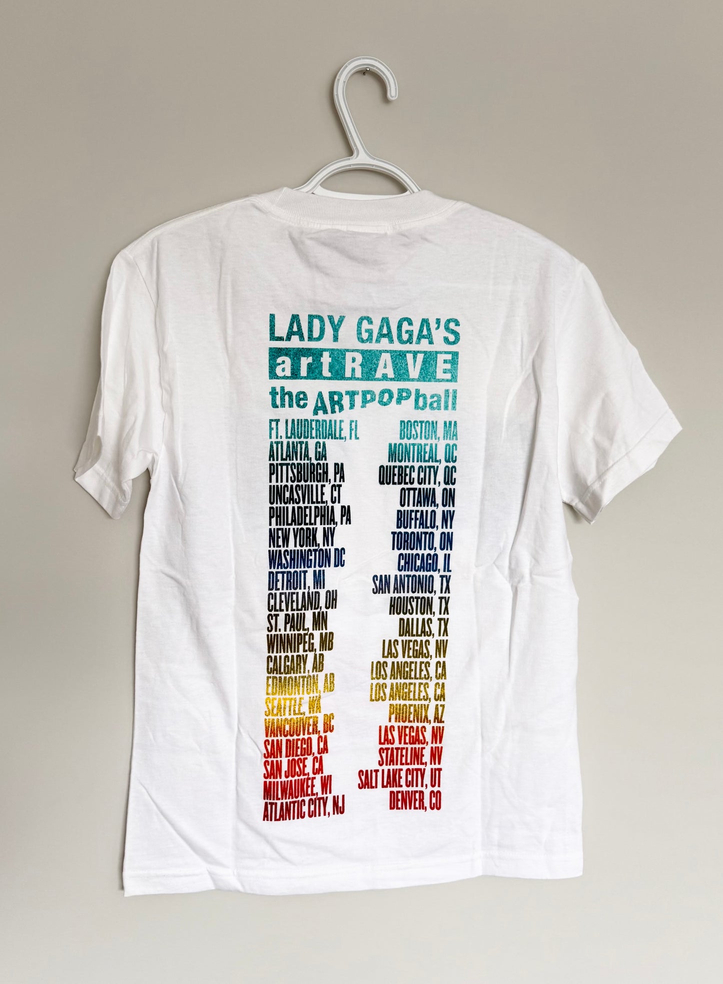 Unisex Lady Gaga Art Rave the Art Pop Ball Tour Concert T-Shirt (Small)