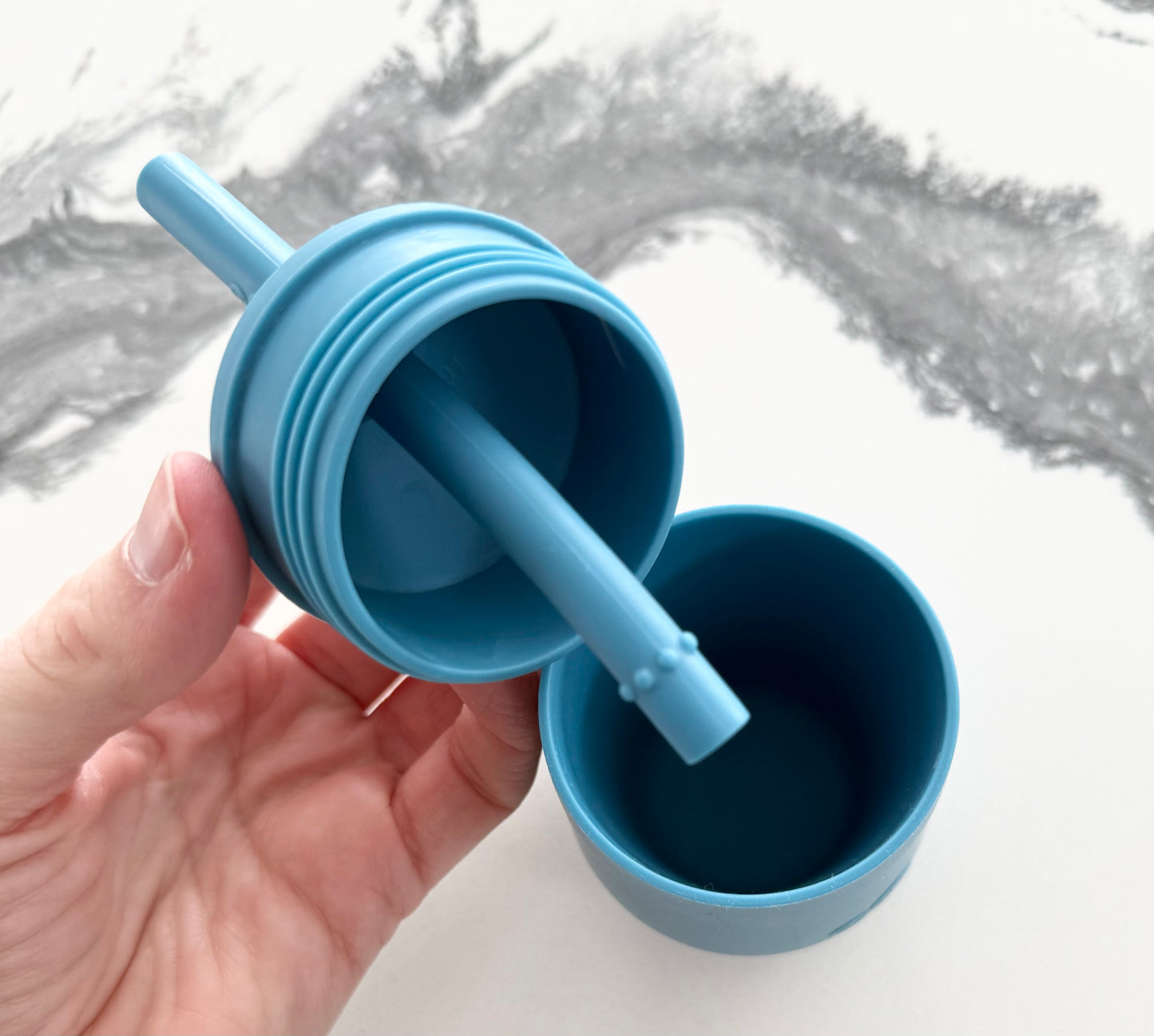 EzPz Mini Cup & Straw Training System in Blue - 4oz